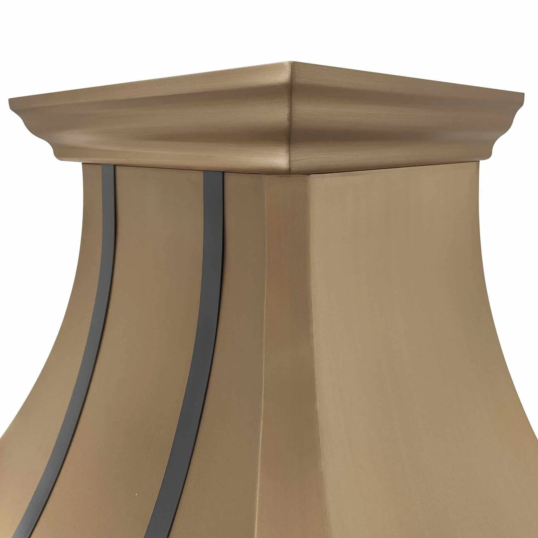 Fobest Custom Brass Kitchen Hood with Classic Curve FSS-247-Stainless Steel Range Hood-Fobest