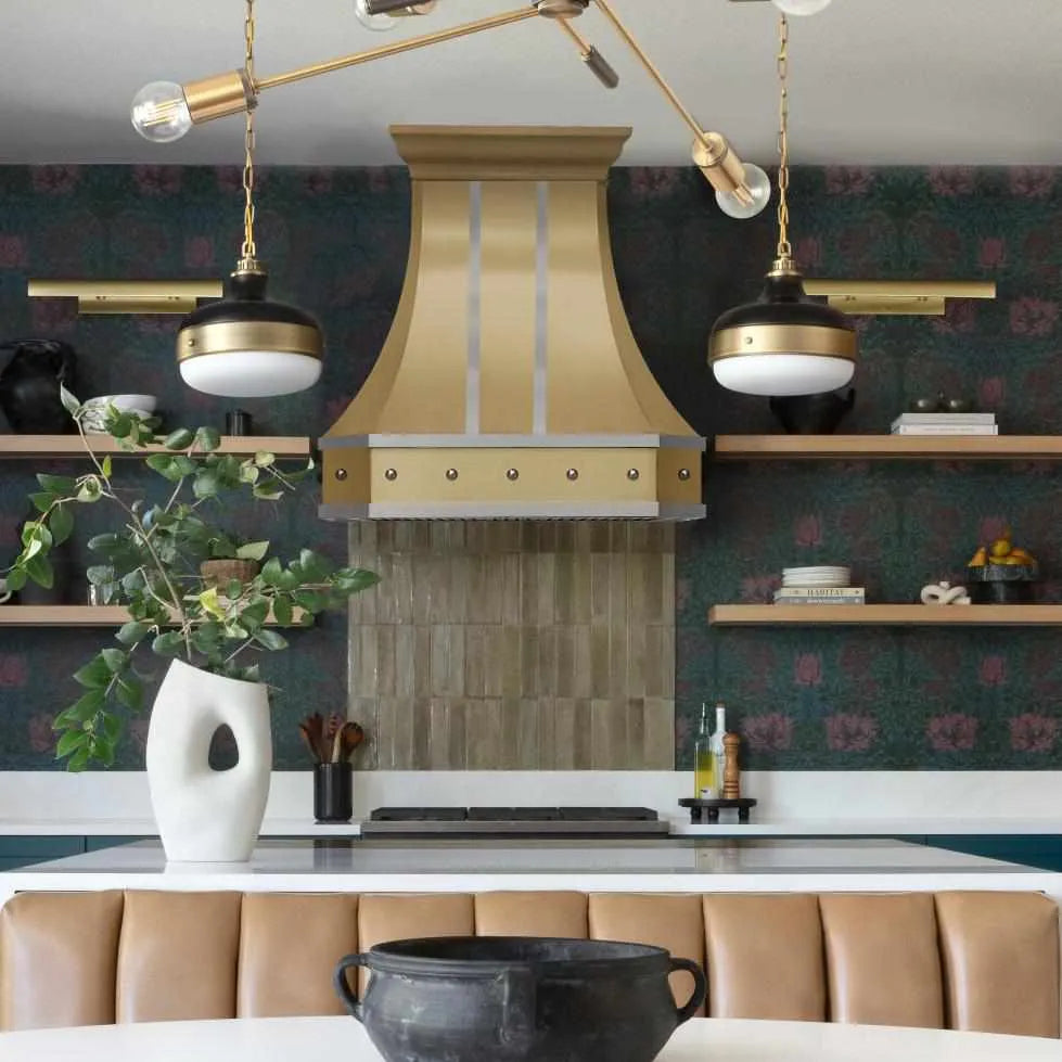 Fobest Custom Brass Kitchen Hood with Classic Curve FSS-247-Stainless Steel Range Hood-Fobest