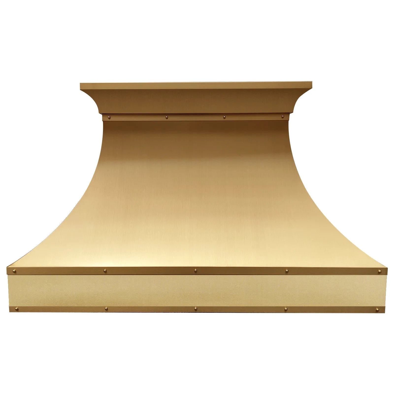 Fobest Custom Brass Kitchen Hood with Smooth Curved FSS-410-Stainless Steel Range Hood-Fobest