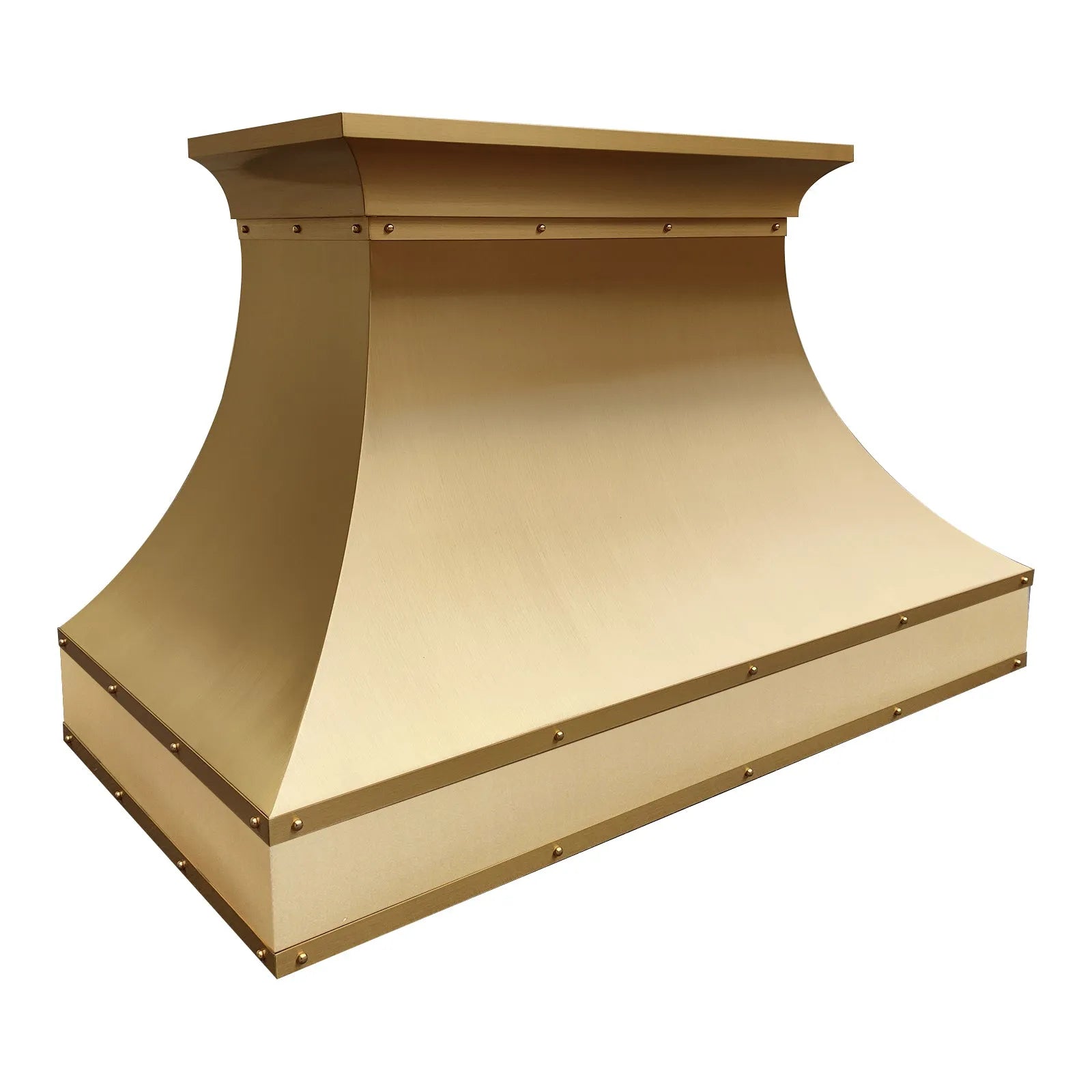Fobest Custom Brass Kitchen Hood with Smooth Curved FSS-410-Stainless Steel Range Hood-Fobest