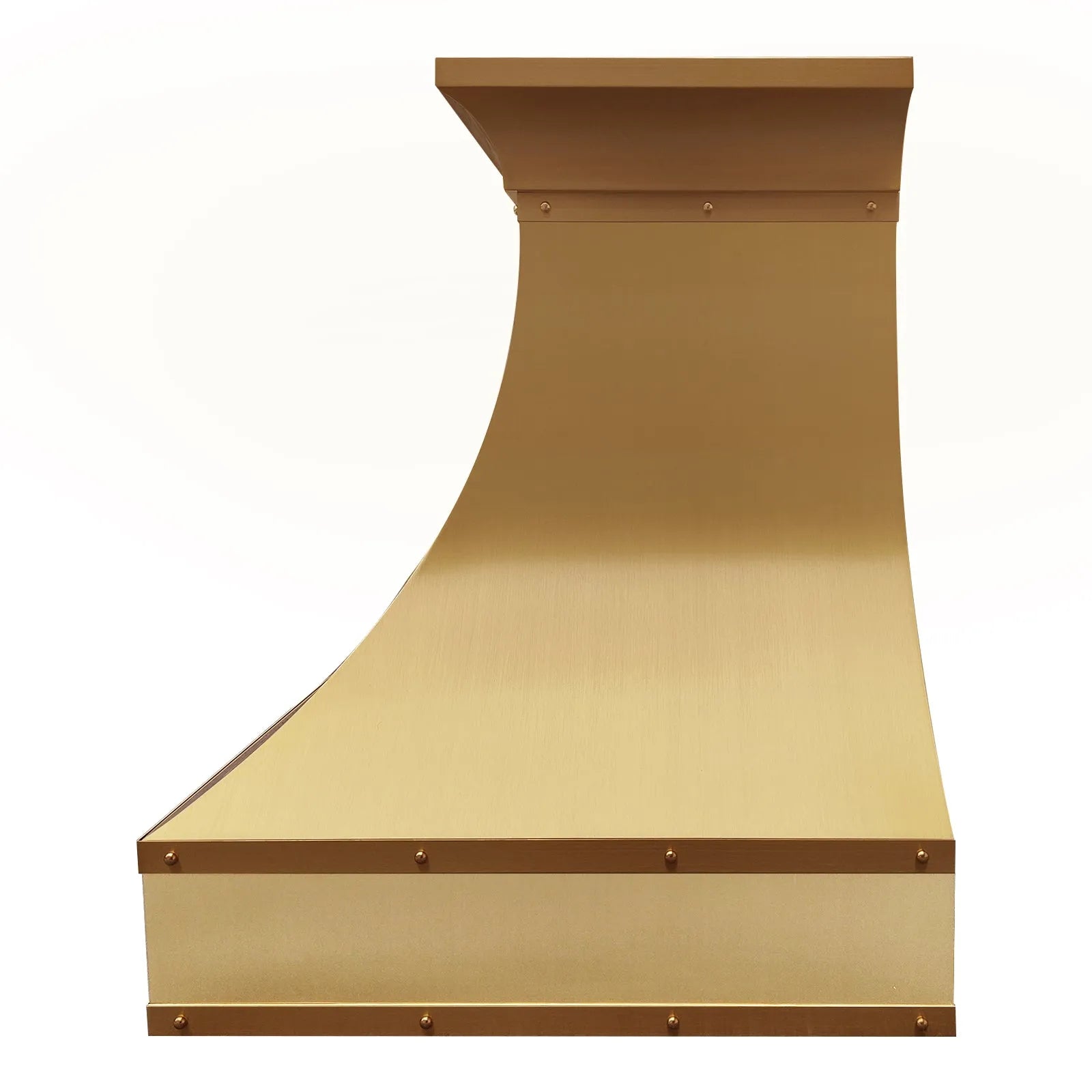 Fobest Custom Brass Kitchen Hood with Smooth Curved FSS-410-Stainless Steel Range Hood-Fobest