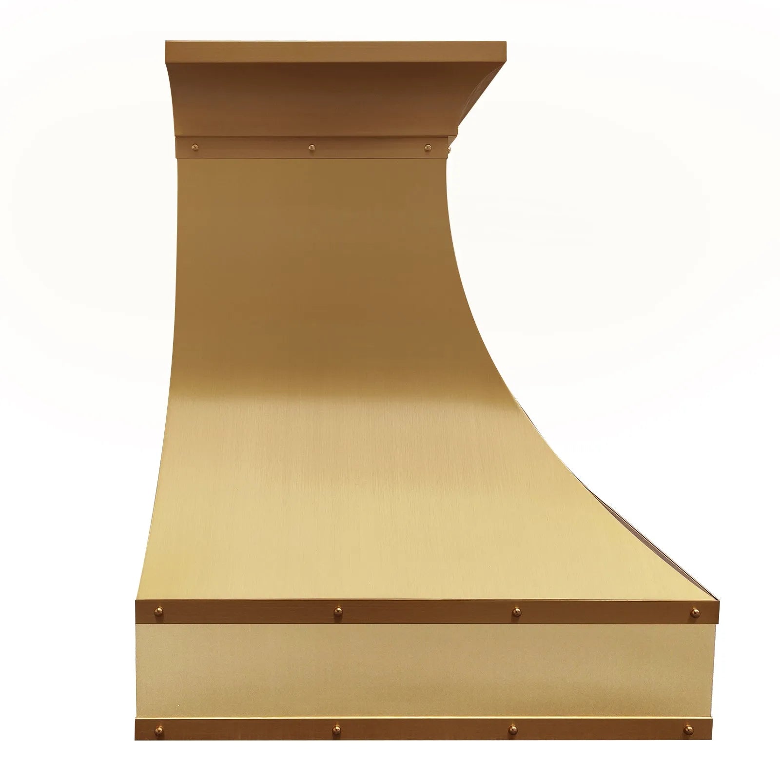 Fobest Custom Brass Kitchen Hood with Smooth Curved FSS-410-Stainless Steel Range Hood-Fobest