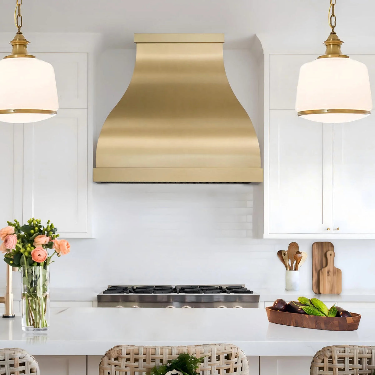 Fobest Custom Brass Range Hood with Bell Shape FSS-194-Stainless Steel Range Hood-Fobest