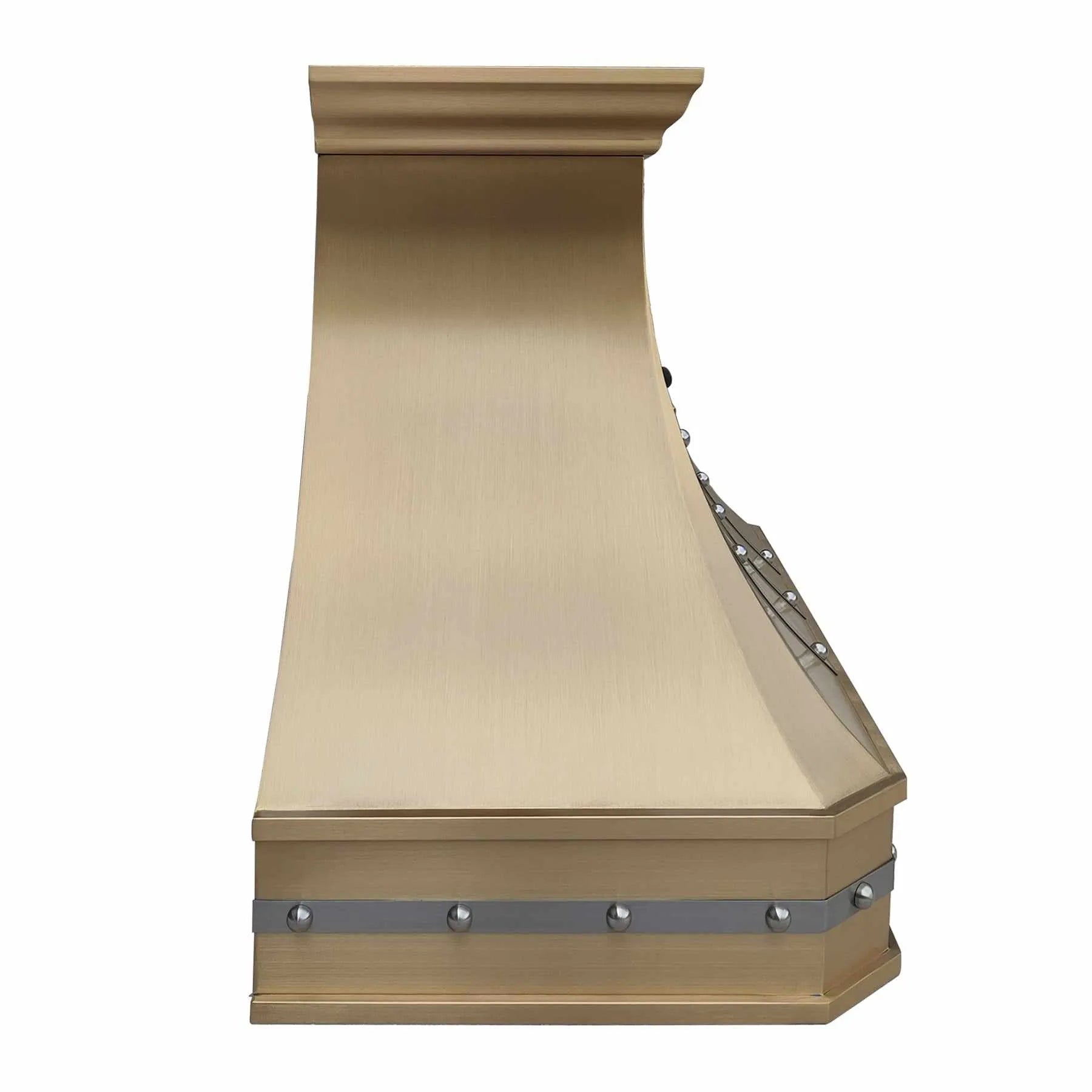Fobest Custom Brass Range Hood with Stainless Steel Straps FSS-281-Stainless Steel Range Hood-Fobest