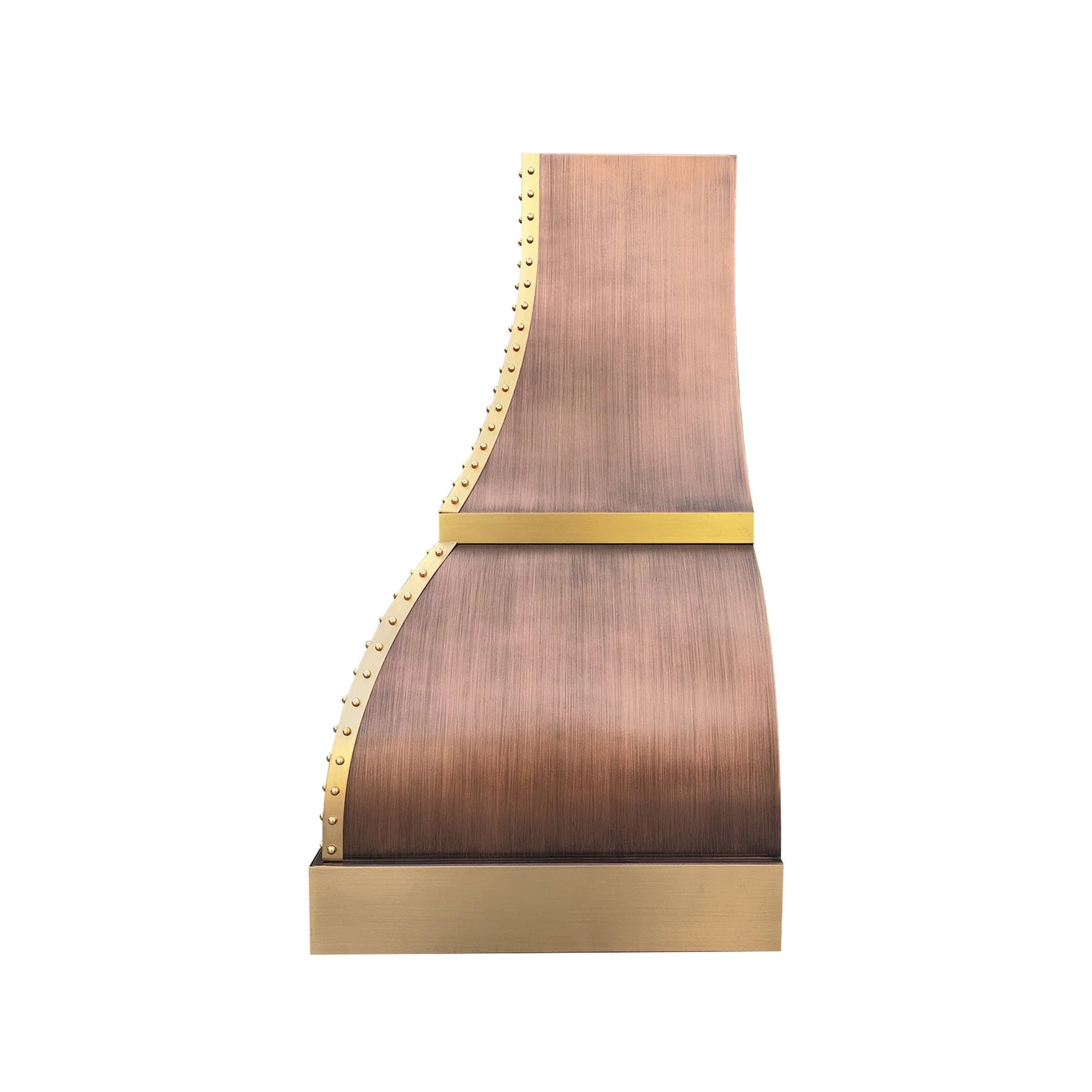 Fobest Custom Copper Kitchen Hood with Brass Decor FCP-249-Copper Range Hood-Fobest