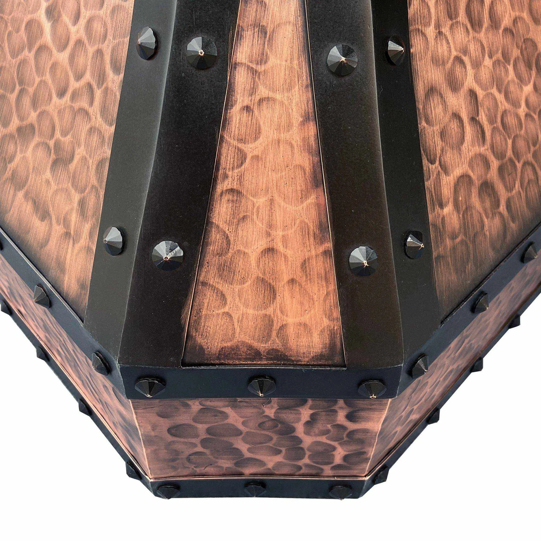 Fobest Custom Copper Kitchen Hood with Metal Black Frame FCP-63-Copper Range Hood-Fobest