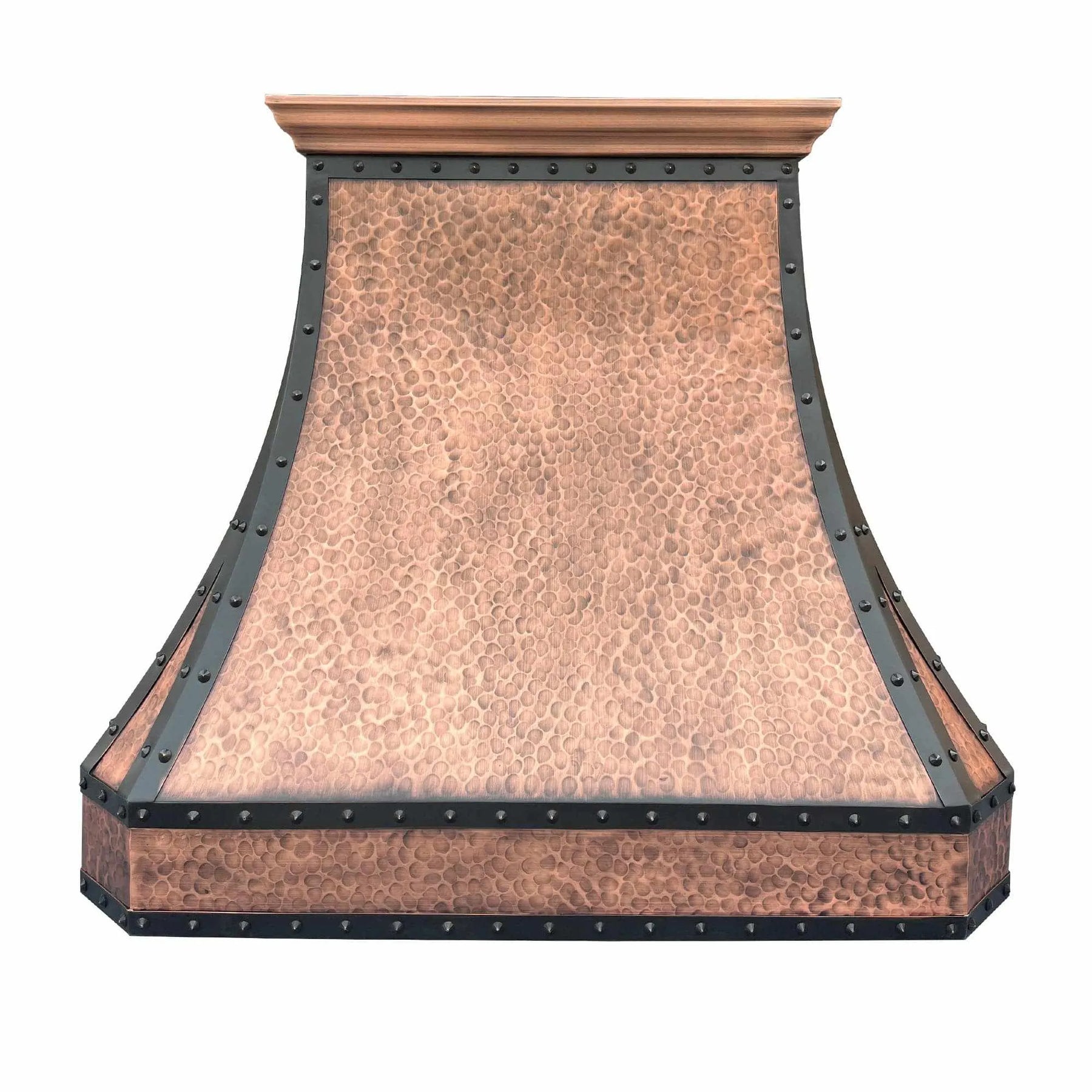 Fobest Custom Copper Kitchen Hood with Metal Black Frame FCP-63-Copper Range Hood-Fobest