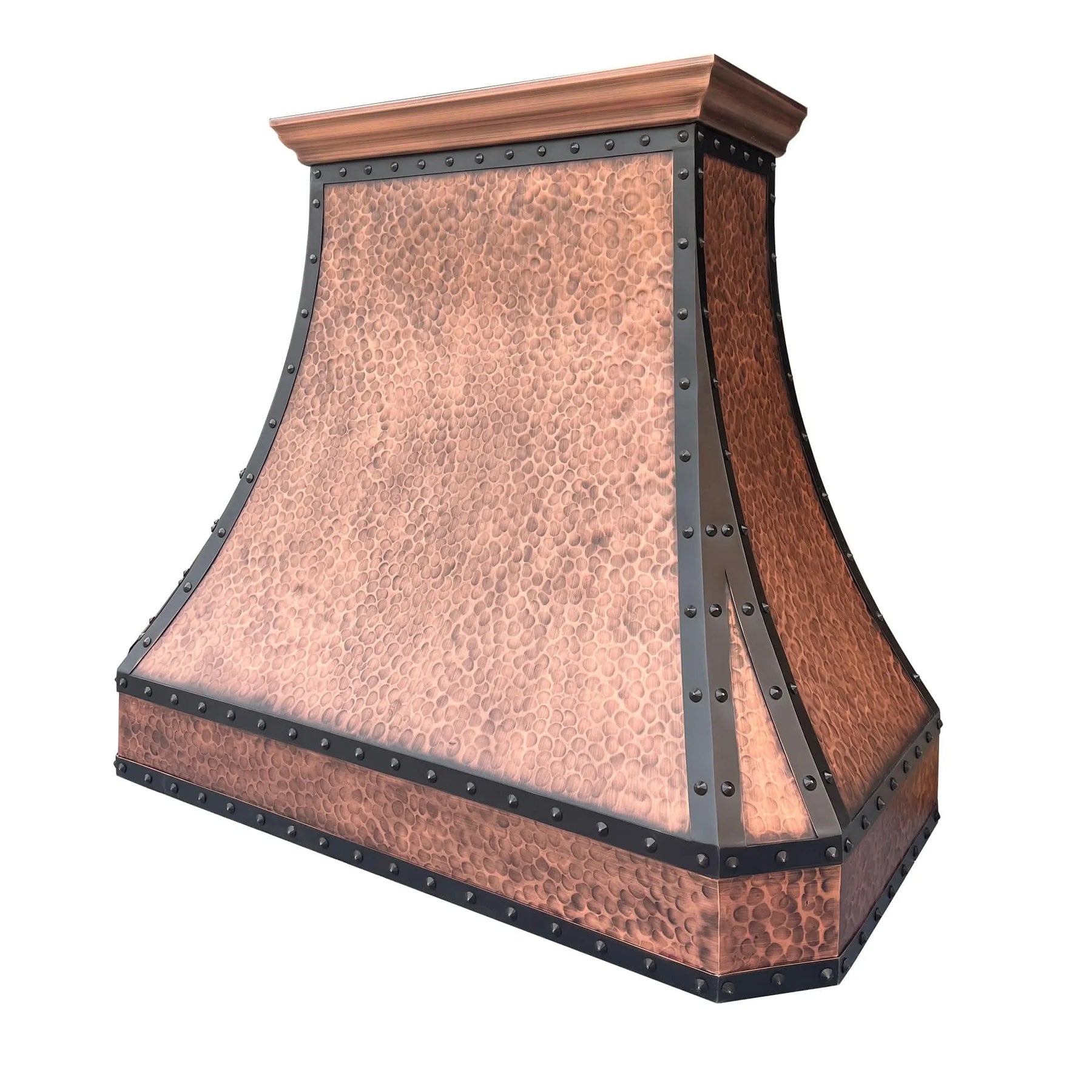 Fobest Custom Copper Kitchen Hood with Metal Black Frame FCP-63-Copper Range Hood-Fobest