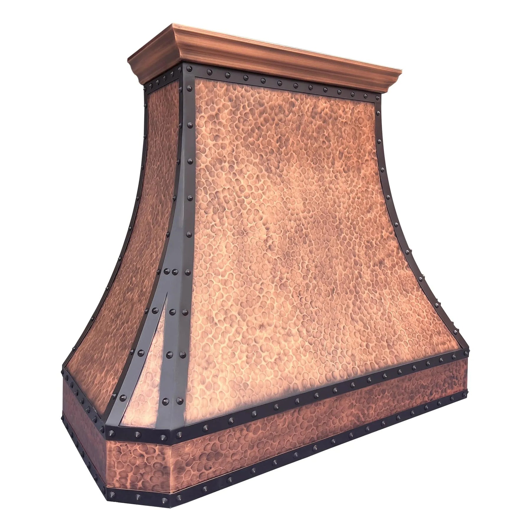 Fobest Custom Copper Kitchen Hood with Metal Black Frame FCP-63-Copper Range Hood-Fobest