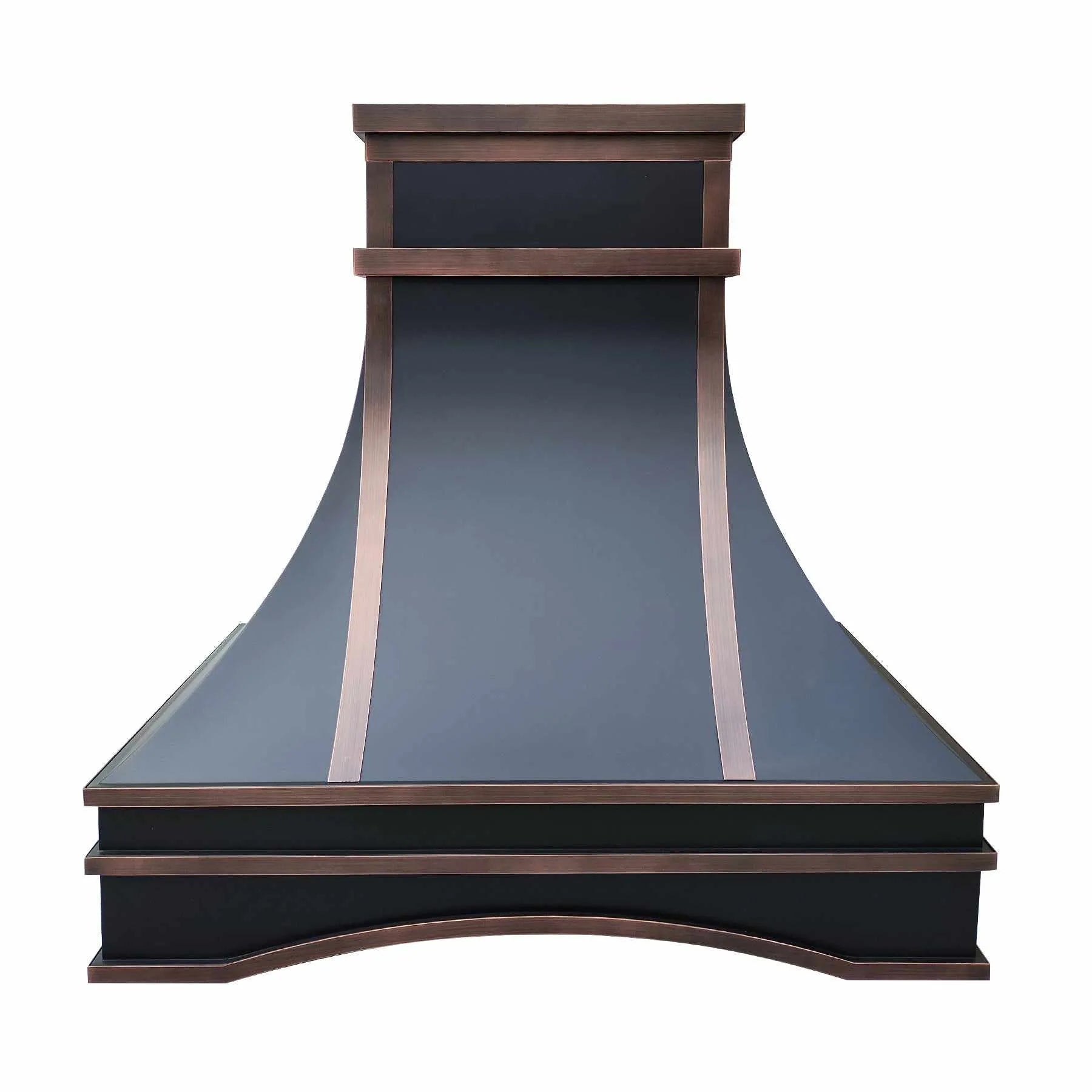 Fobest Custom Copper Range Hood with Arched Bottom FCP-201-Copper Range Hood-Fobest