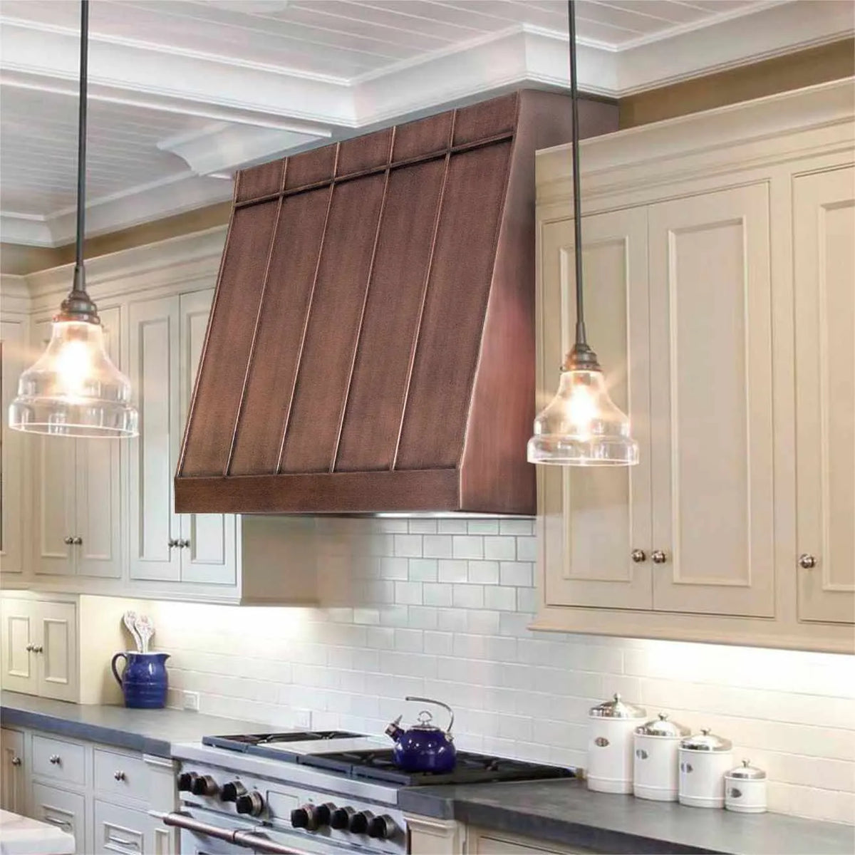 Fobest Custom Copper Range Hood with Box Design FCP-68-Copper Range Hood-Fobest