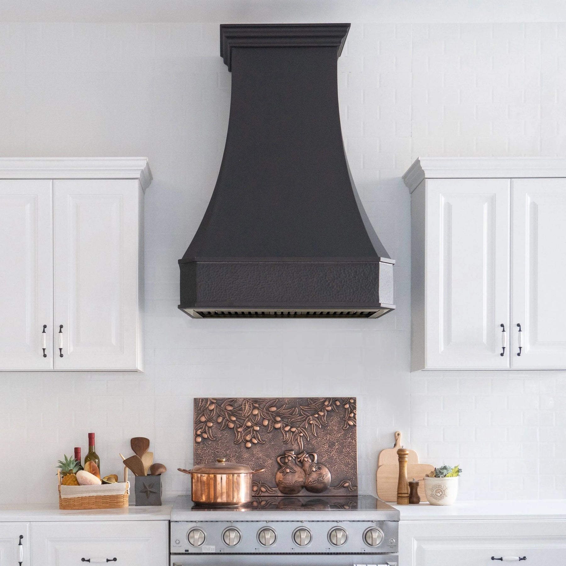 Fobest Custom Copper Range Hood with Dark Finish FCP-55-Copper Range Hood-Fobest