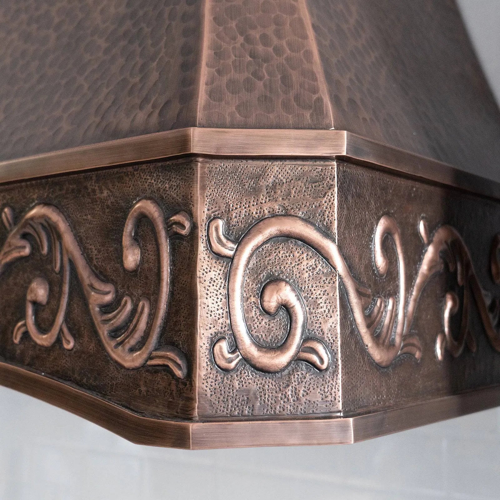 Fobest Custom Copper Range Hood with Farmhouse Bottom Arched Design FCP-91-Copper Range Hood-Fobest