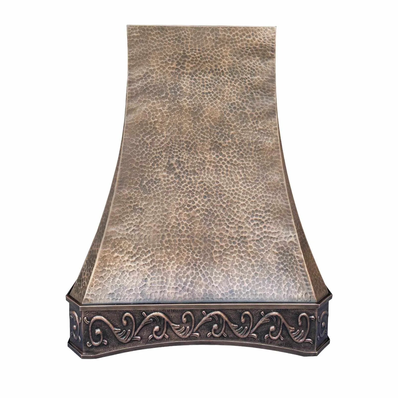 Fobest Custom Copper Range Hood with Farmhouse Bottom Arched Design FCP-91-Copper Range Hood-Fobest