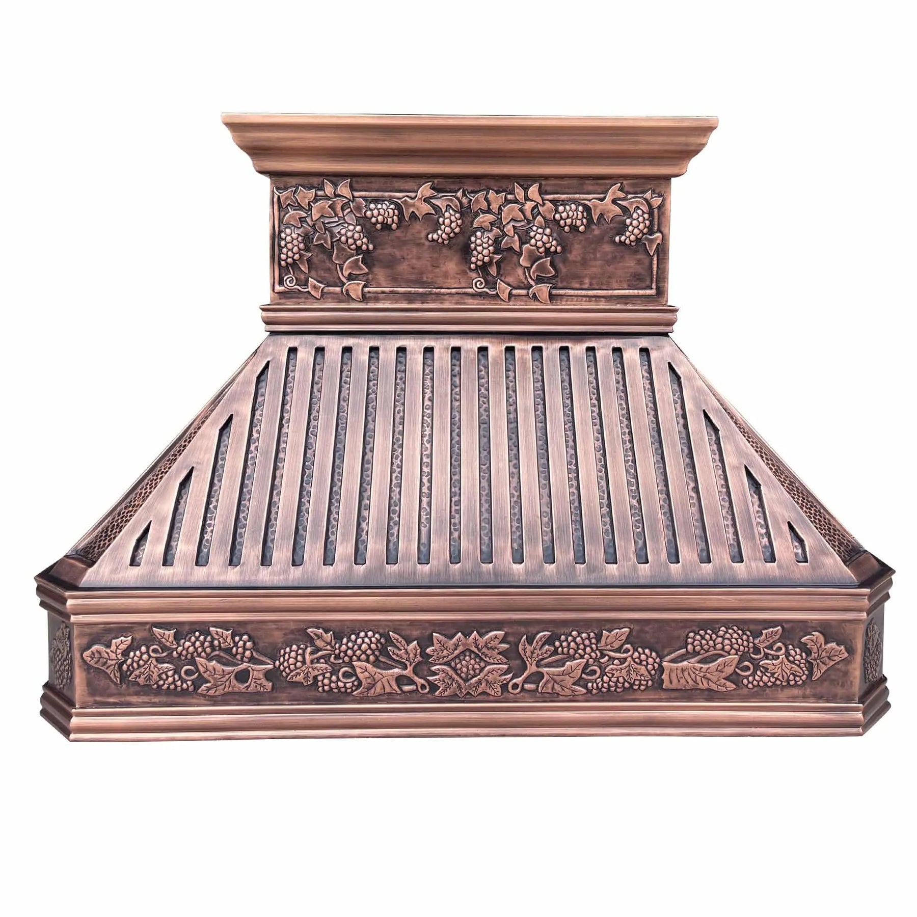 Fobest Custom Copper Range Hood with Grapes Pattern FCP-62-Copper Range Hood-Fobest
