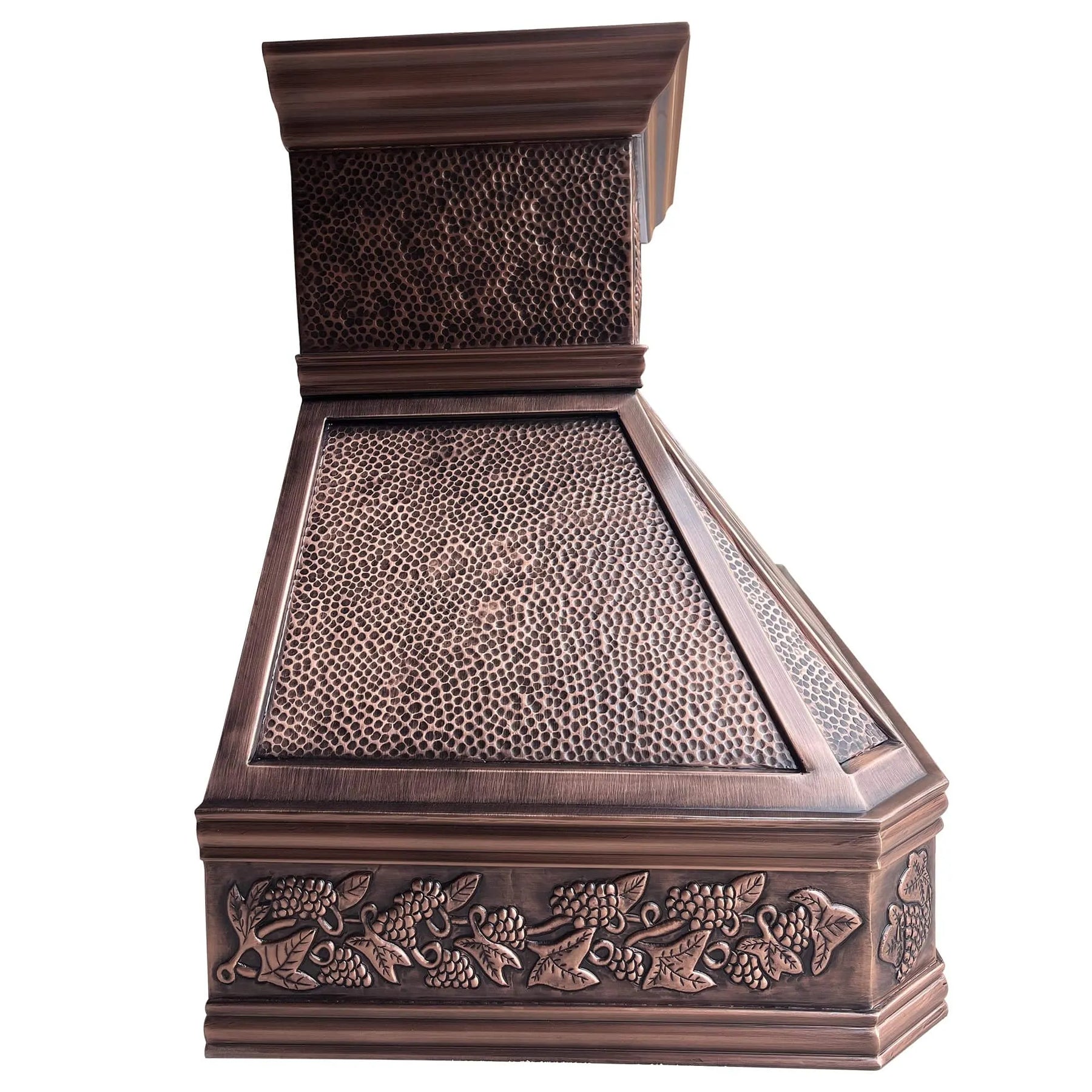 Fobest Custom Copper Range Hood with Grapes Pattern FCP-62-Copper Range Hood-Fobest