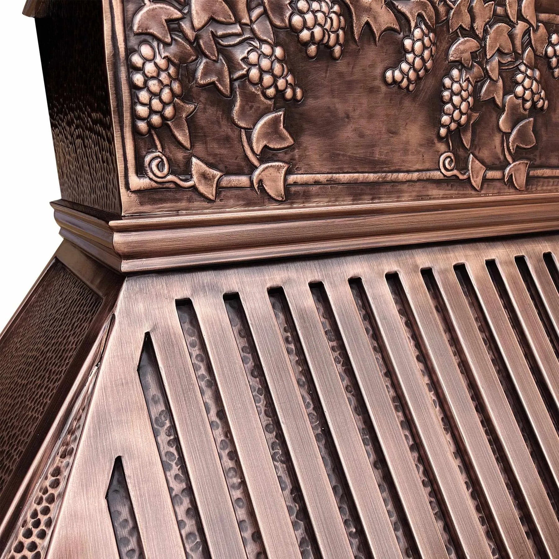Fobest Custom Copper Range Hood with Grapes Pattern FCP-62-Copper Range Hood-Fobest