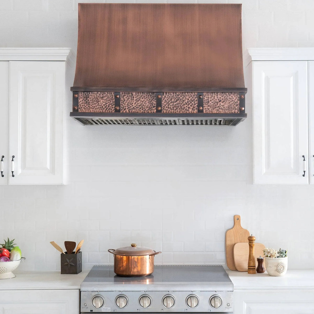 Fobest Custom Copper Range Hood with Sloped Design FCP-100-Copper Range Hood-Fobest