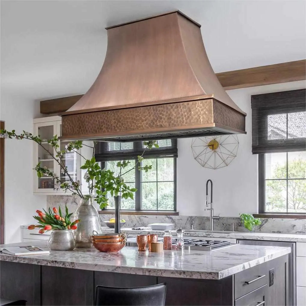 Fobest Custom Copper Range Hood with Smooth Texture FCP-49-Copper Range Hood-Fobest