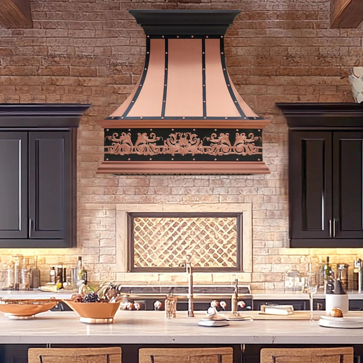 Fobest Custom Copper Range Hood with Vintage Design FCP-226-Copper Range Hood-Fobest