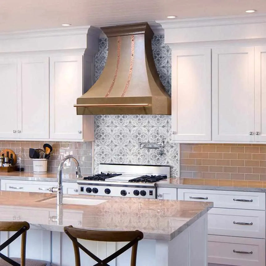 Fobest Custom Copper Range Hood with Vintage Finish FCP-182-Copper Range Hood-Fobest