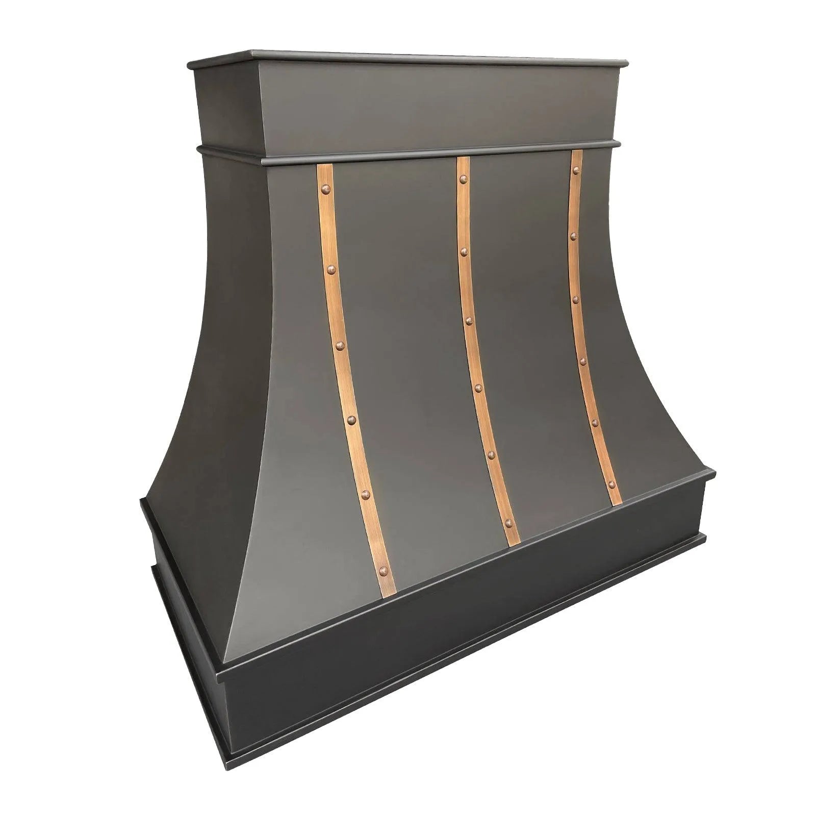 Fobest Custom Copper Stove Hood with Copper Straps FCP-80-Copper Range Hood-Fobest