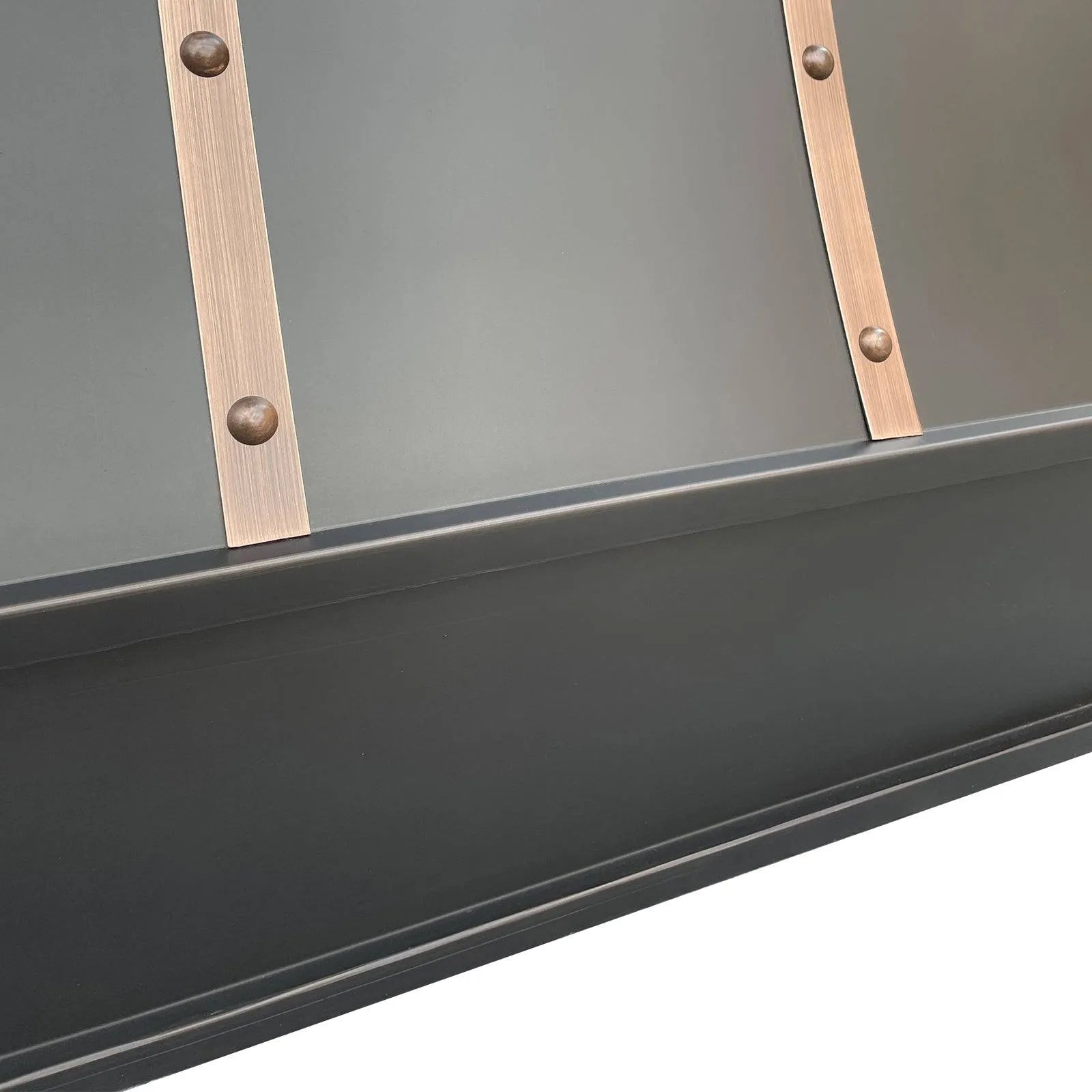 Fobest Custom Copper Stove Hood with Copper Straps FCP-80-Copper Range Hood-Fobest