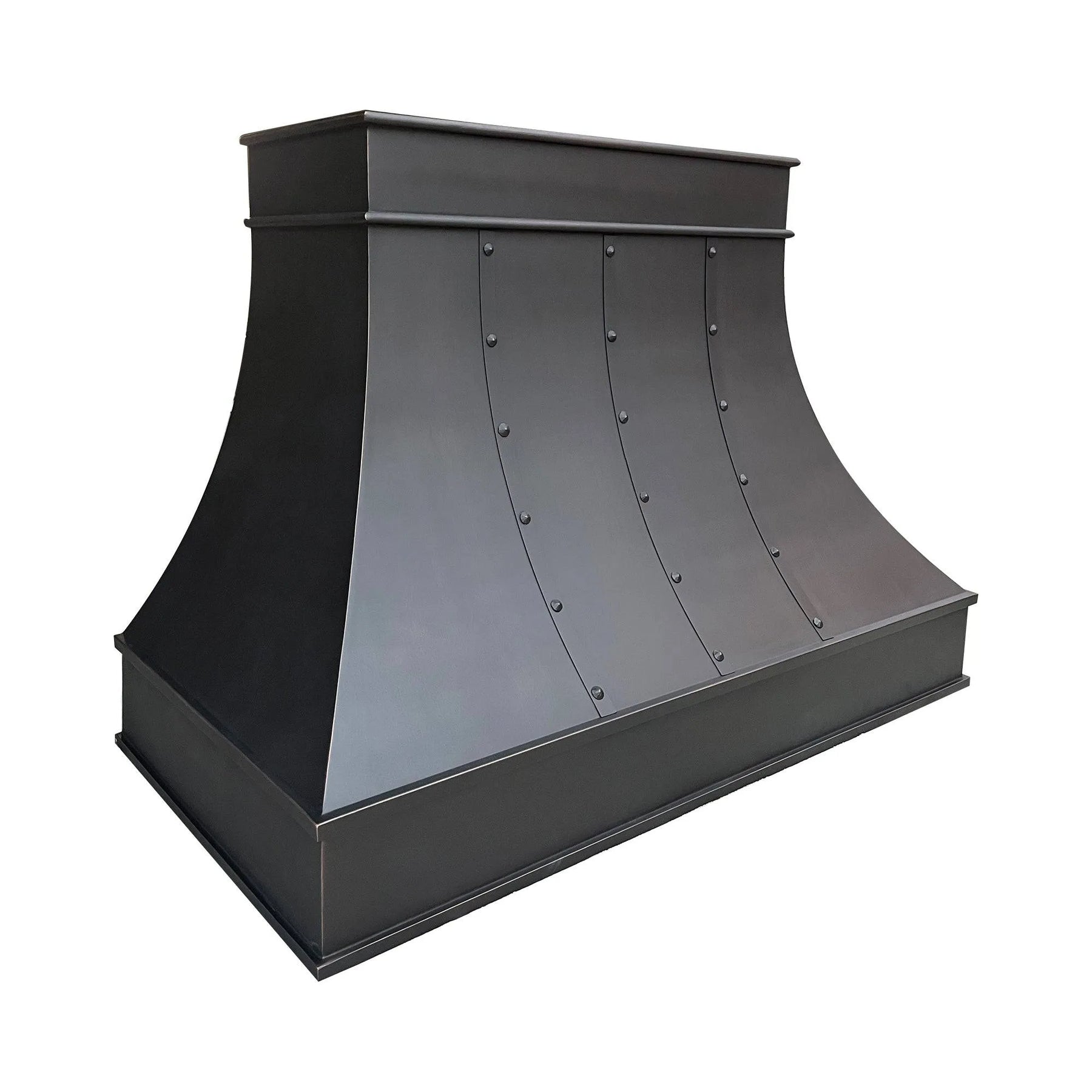 Fobest Custom Copper Stove Hood with Copper Straps FCP-80-Copper Range Hood-Fobest