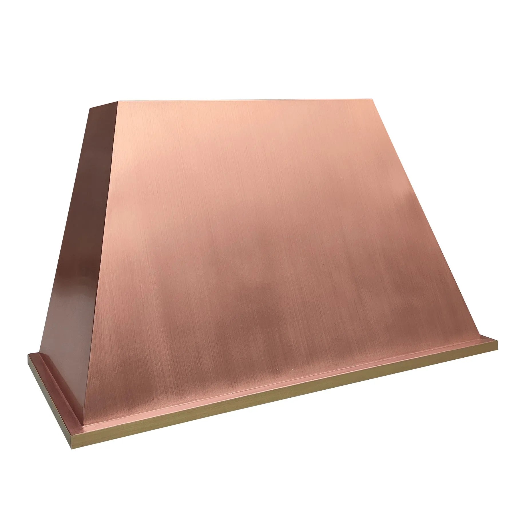 Fobest Custom Copper Vent Hood with Brass Band FCP-248-Copper Range Hood-Fobest
