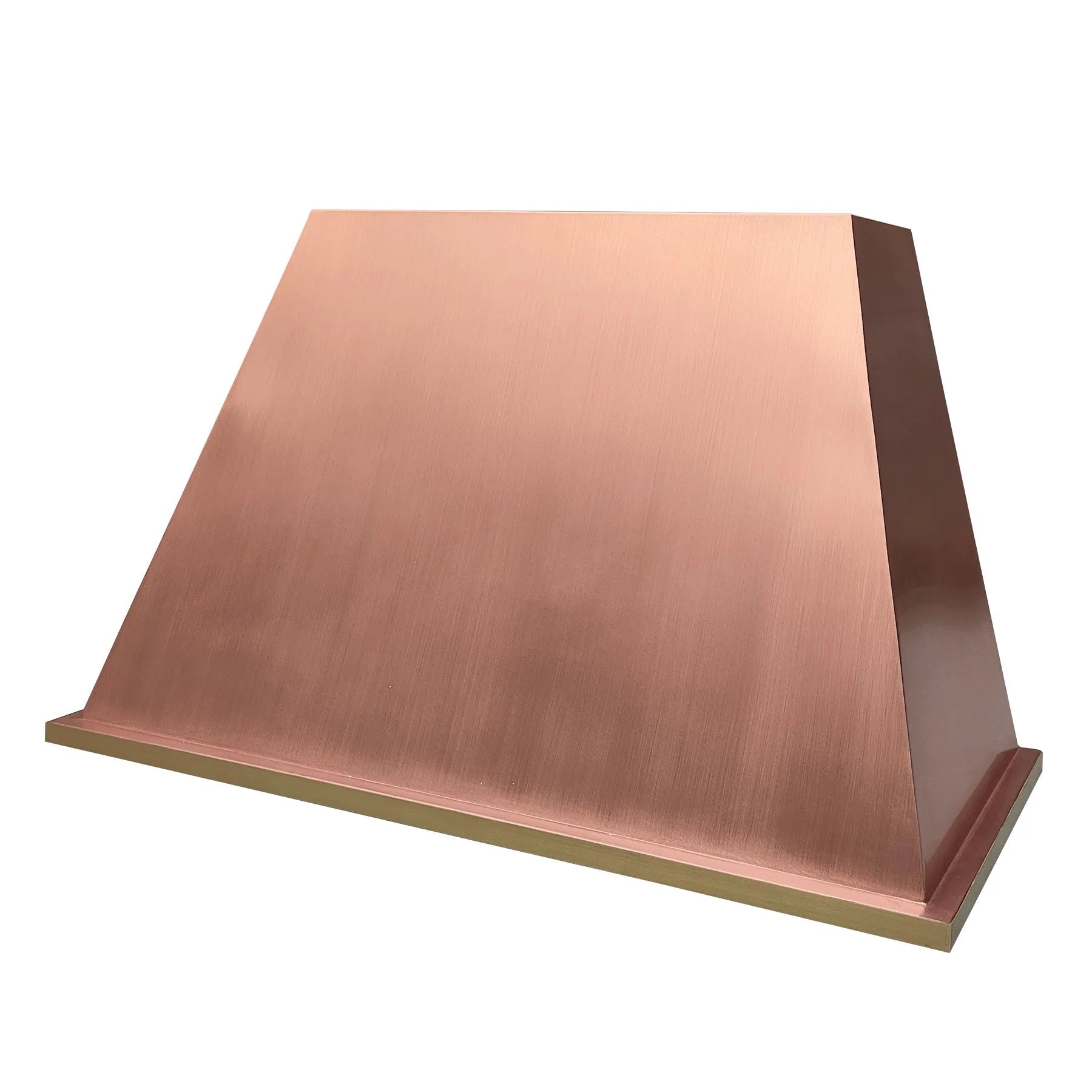 Fobest Custom Copper Vent Hood with Brass Band FCP-248-Copper Range Hood-Fobest