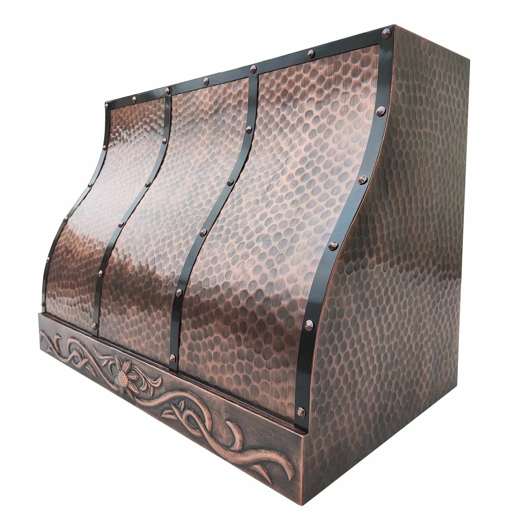 Fobest Custom Copper Vent Hood with Center Grace Design FCP-143-Copper Range Hood-Fobest