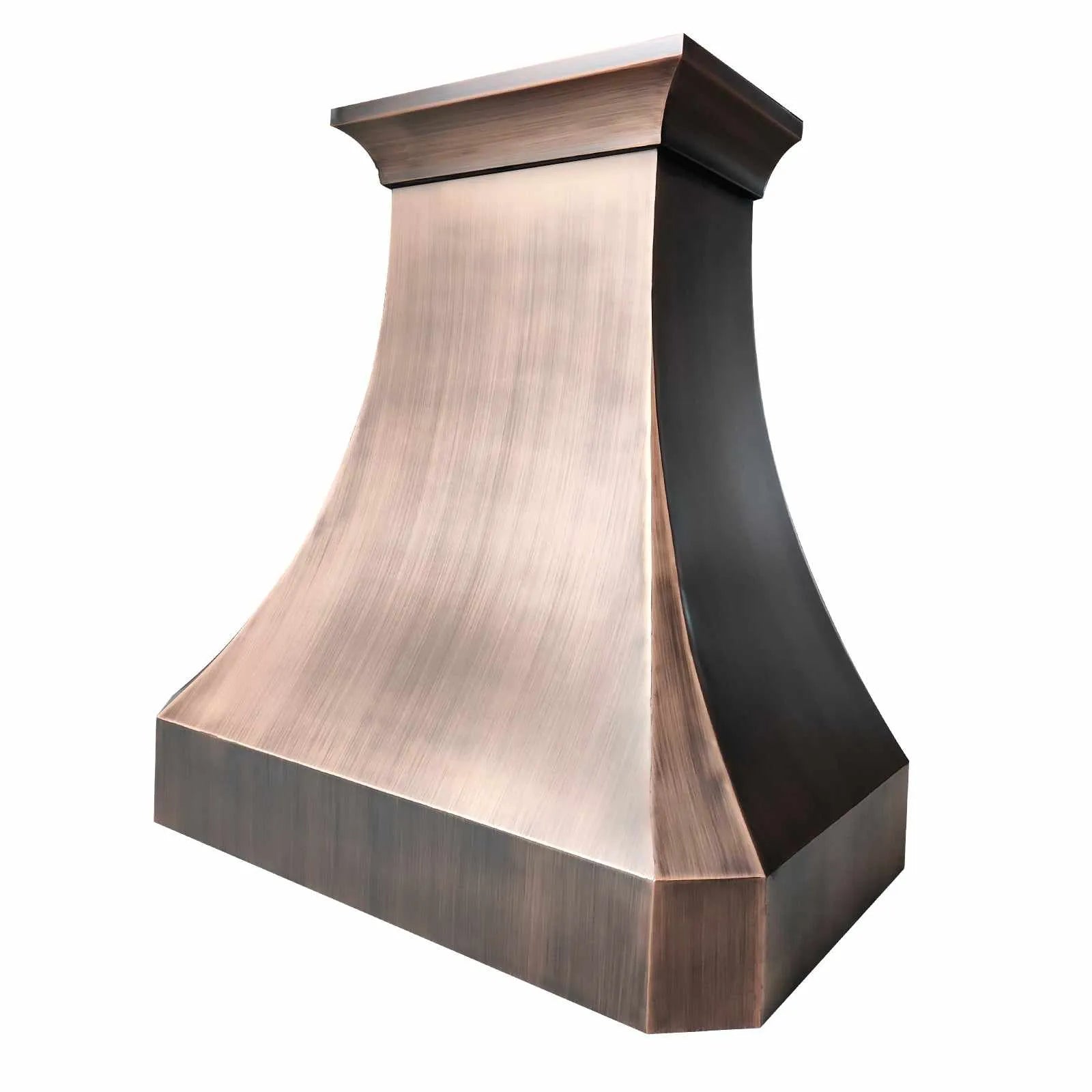 Fobest Custom Copper Vent Hood with Smooth Antique Finish FCP-144-Copper Range Hood-Fobest