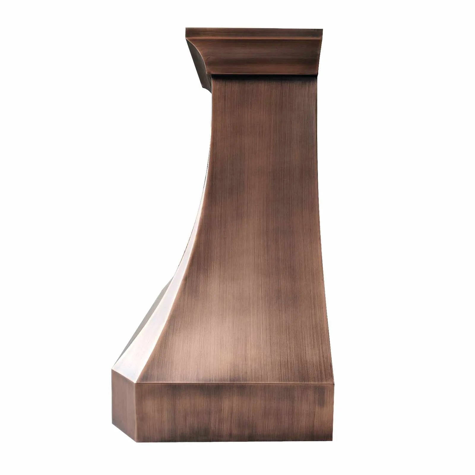 Fobest Custom Copper Vent Hood with Smooth Antique Finish FCP-144-Copper Range Hood-Fobest