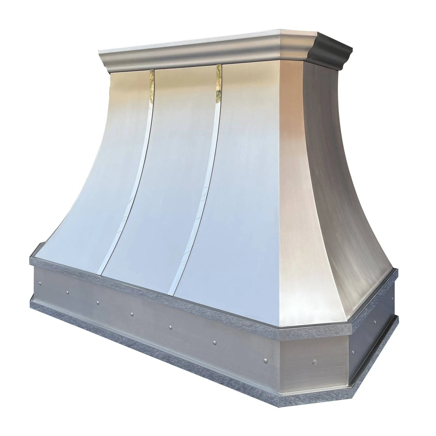Fobest Custom Curved Stainless Steel Kitchen Hood with Cornered Crown FSS-111-Stainless Steel Range Hood-Fobest
