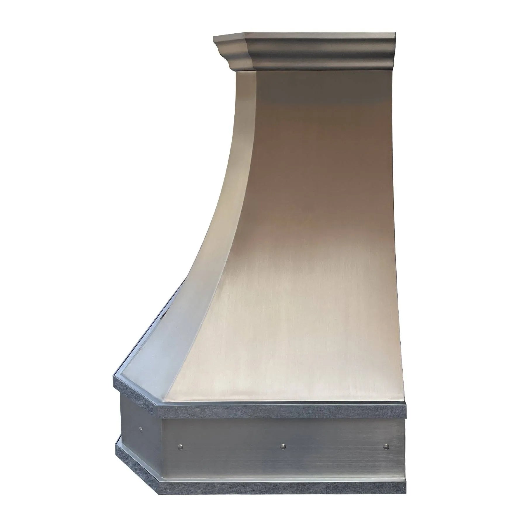 Fobest Custom Curved Stainless Steel Kitchen Hood with Cornered Crown FSS-111-Stainless Steel Range Hood-Fobest