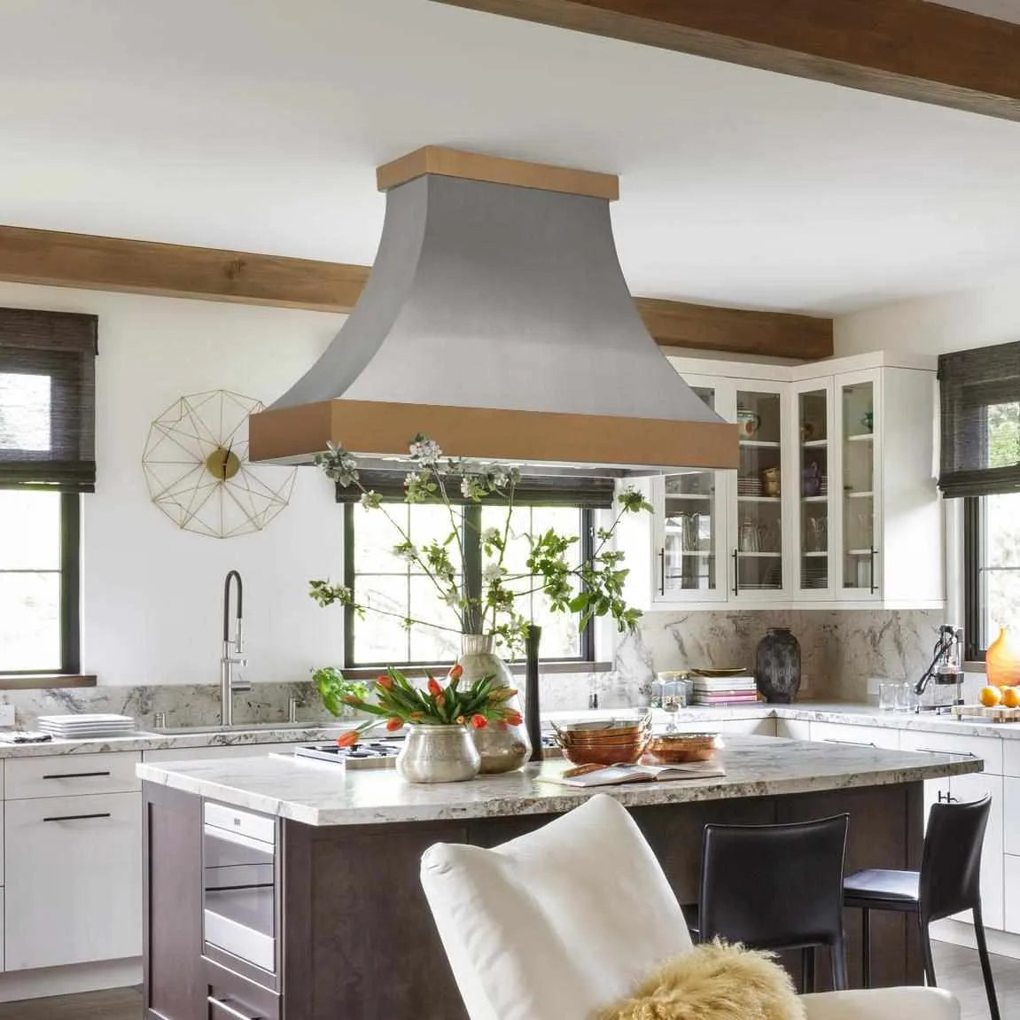 Fobest Custom Island Range Hood Stainless Steel Finish FSS-55-Stainless Steel Range Hood-Fobest
