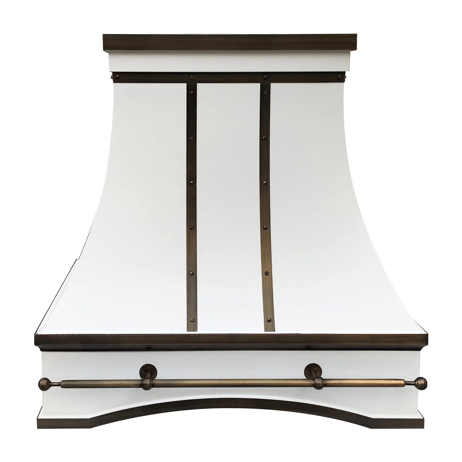 Fobest Custom Island White Range Hood FSS-335-Stainless Steel Range Hood-Fobest