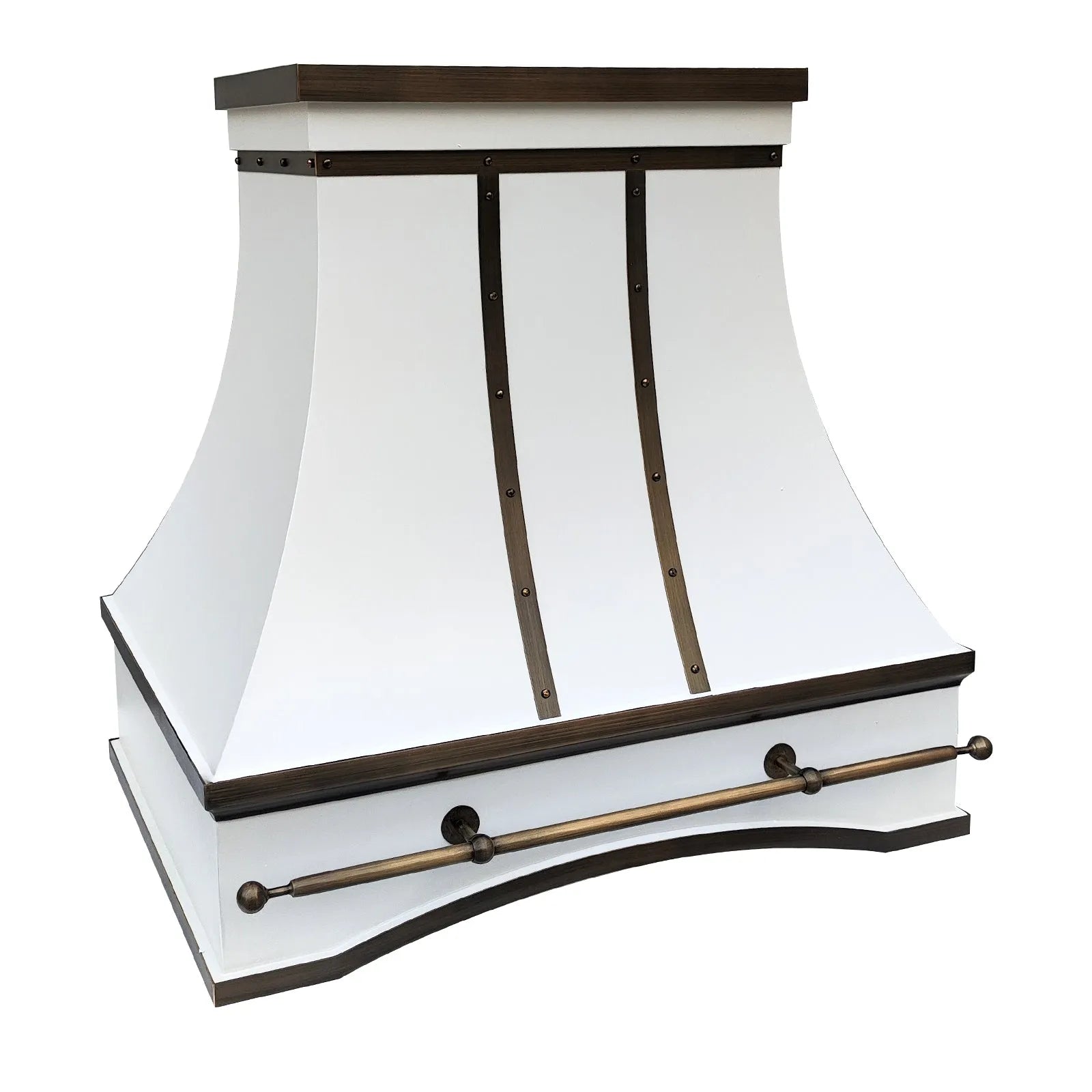Fobest Custom Island White Range Hood FSS-335-Stainless Steel Range Hood-Fobest
