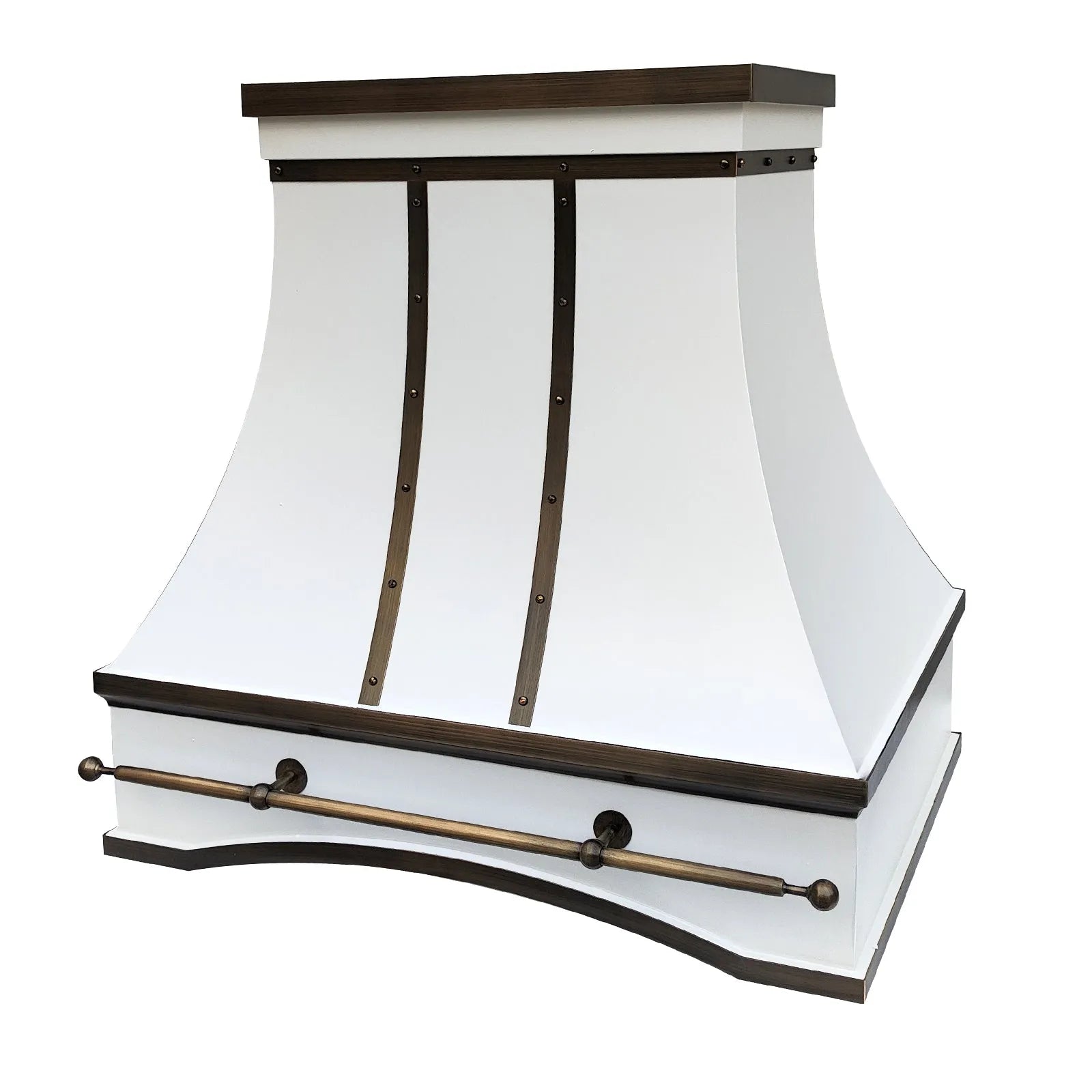 Fobest Custom Island White Range Hood FSS-335-Stainless Steel Range Hood-Fobest