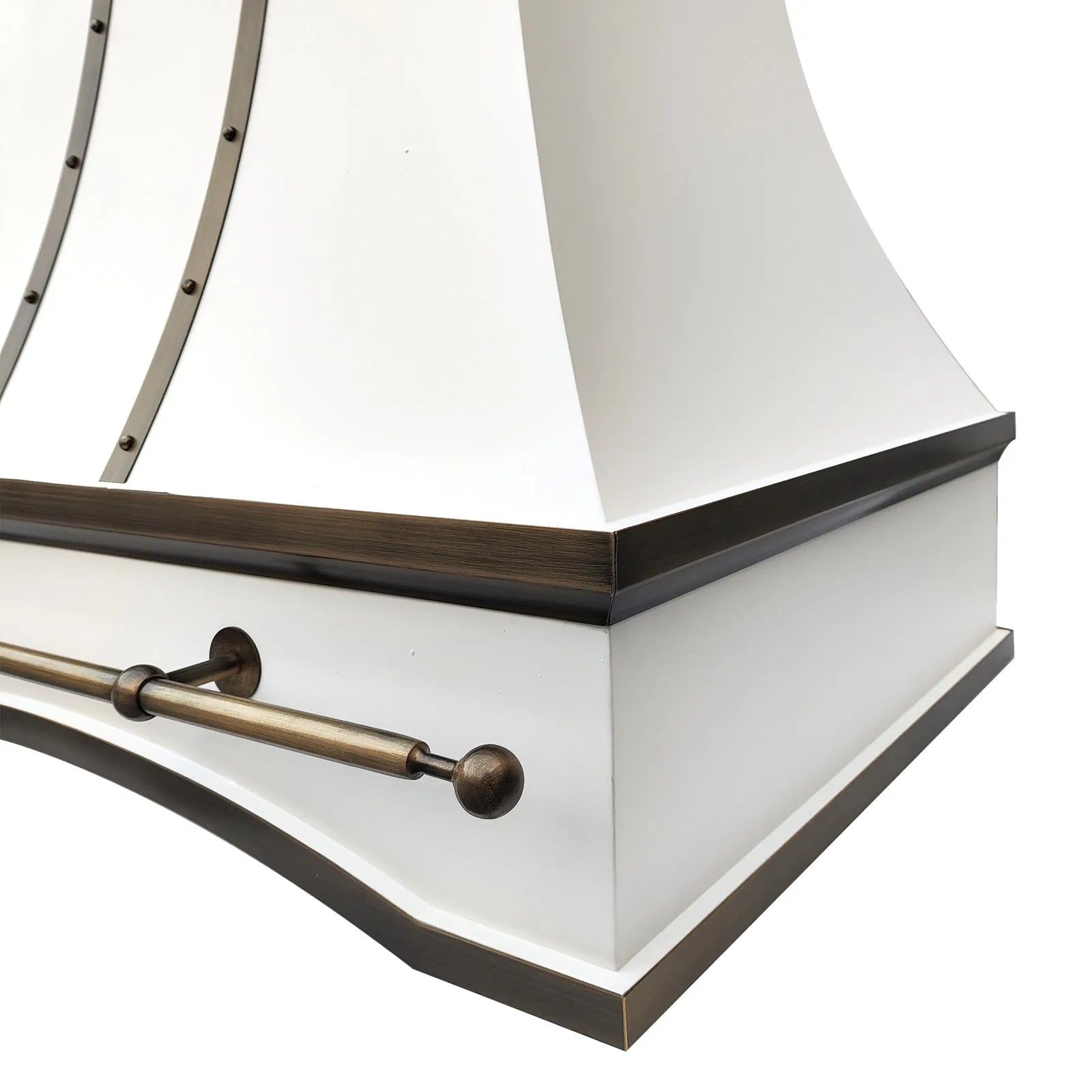 Fobest Custom Island White Range Hood FSS-335-Stainless Steel Range Hood-Fobest