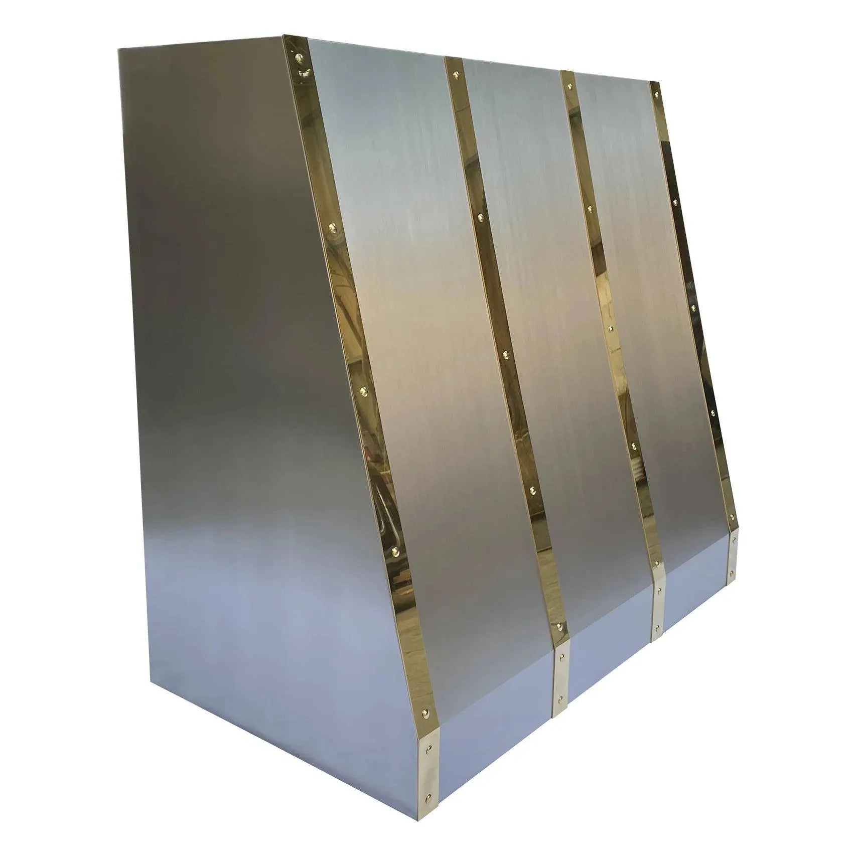 Fobest Custom Kitchen Hood Stainless Steel with Mirror Straps and rivets FSS-104-Stainless Steel Range Hood-Fobest