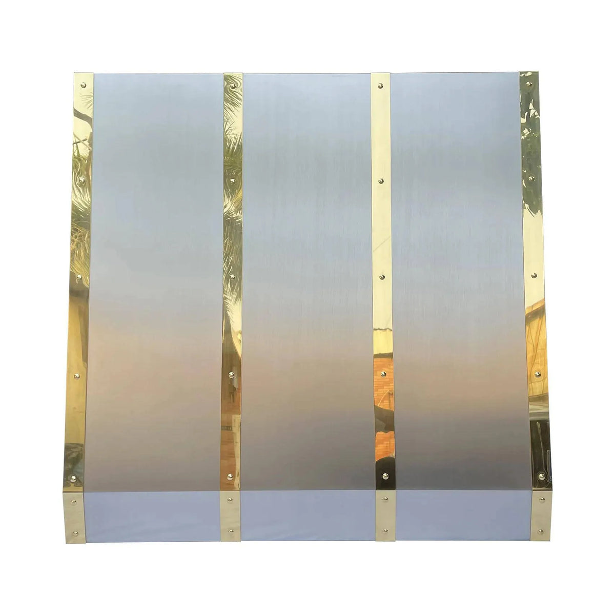 Fobest Custom Kitchen Hood Stainless Steel with Mirror Straps and rivets FSS-104-Stainless Steel Range Hood-Fobest