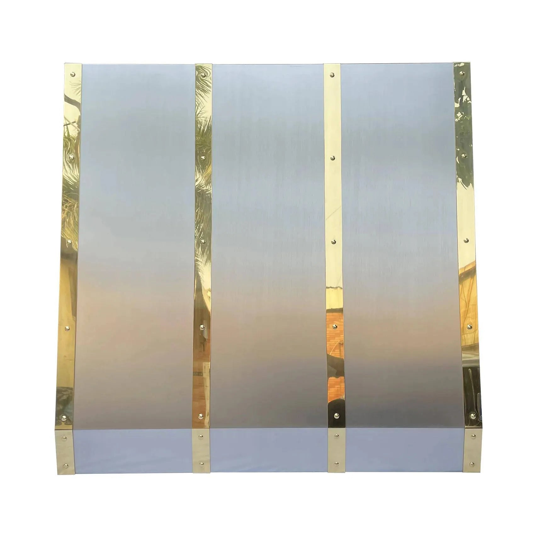 Fobest Custom Kitchen Hood Stainless Steel with Mirror Straps and rivets FSS-104-Stainless Steel Range Hood-Fobest