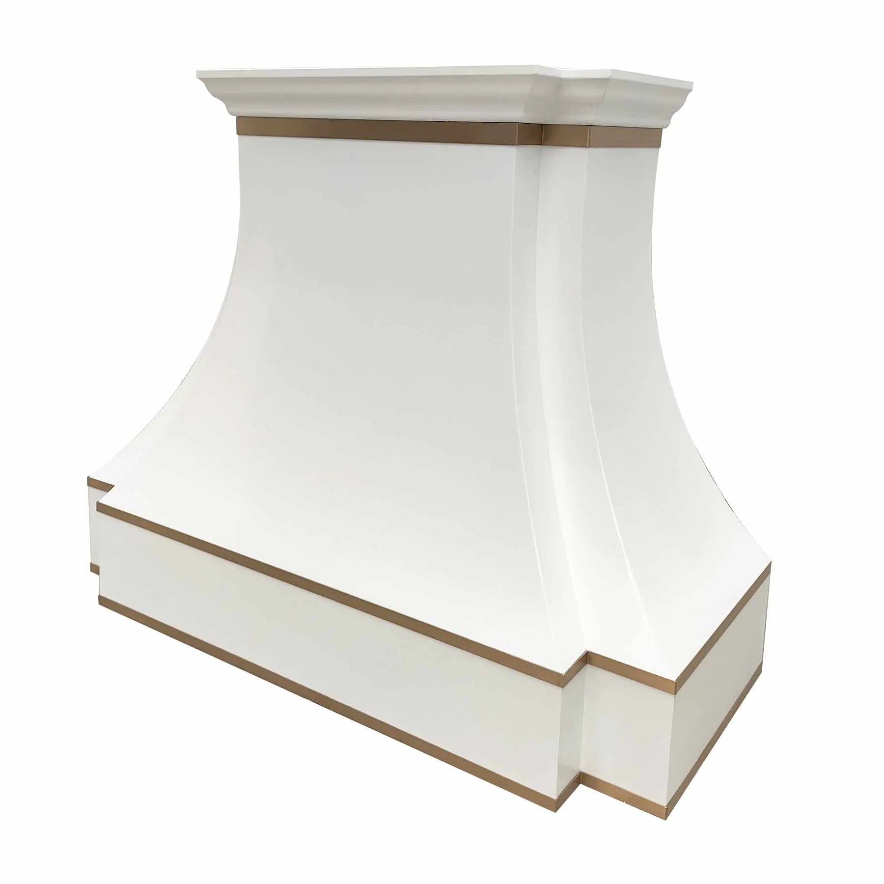 Fobest Custom Kitchen Hood with Brass Decor FSS-246-Stainless Steel Range Hood-Fobest