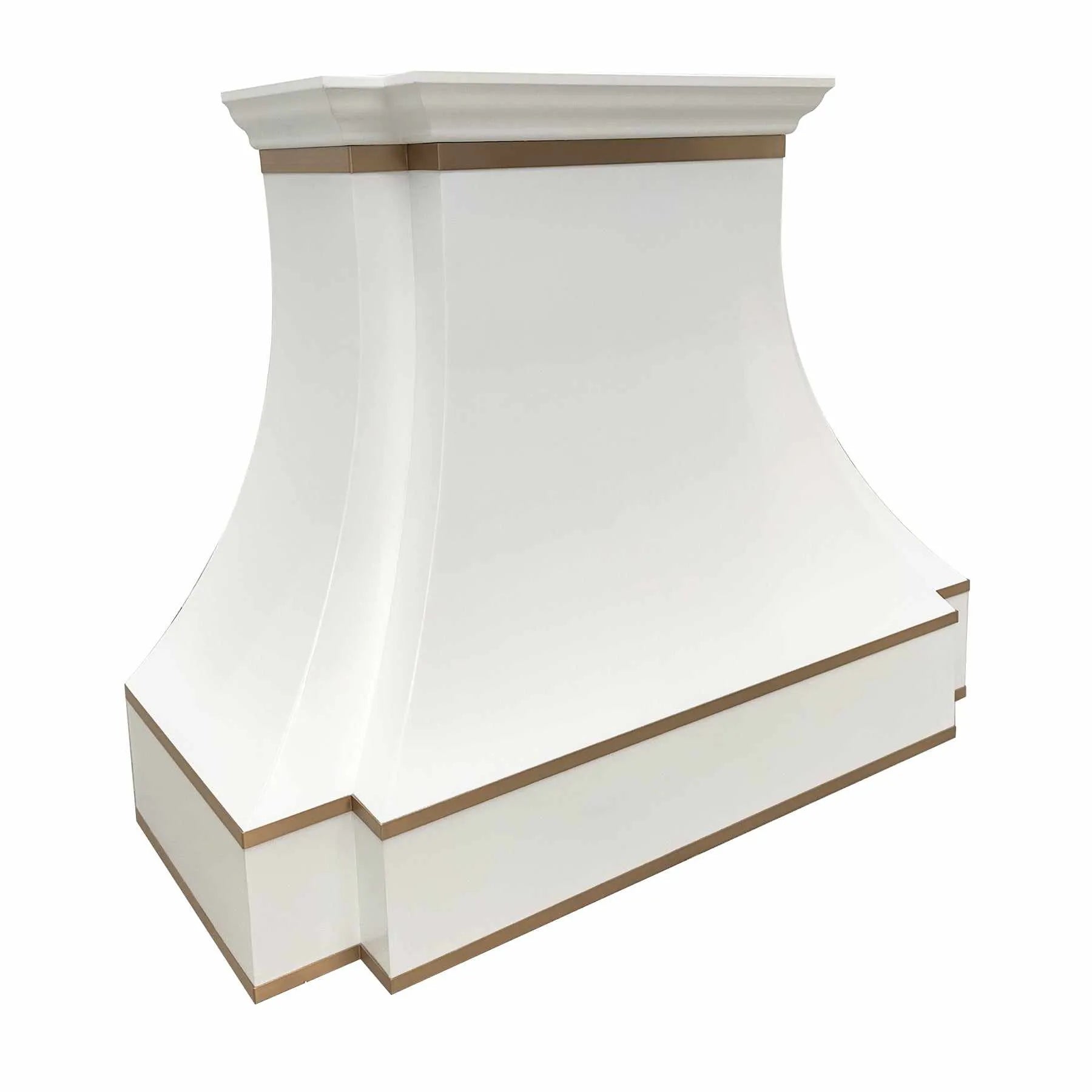 Fobest Custom Kitchen Hood with Brass Decor FSS-246-Stainless Steel Range Hood-Fobest