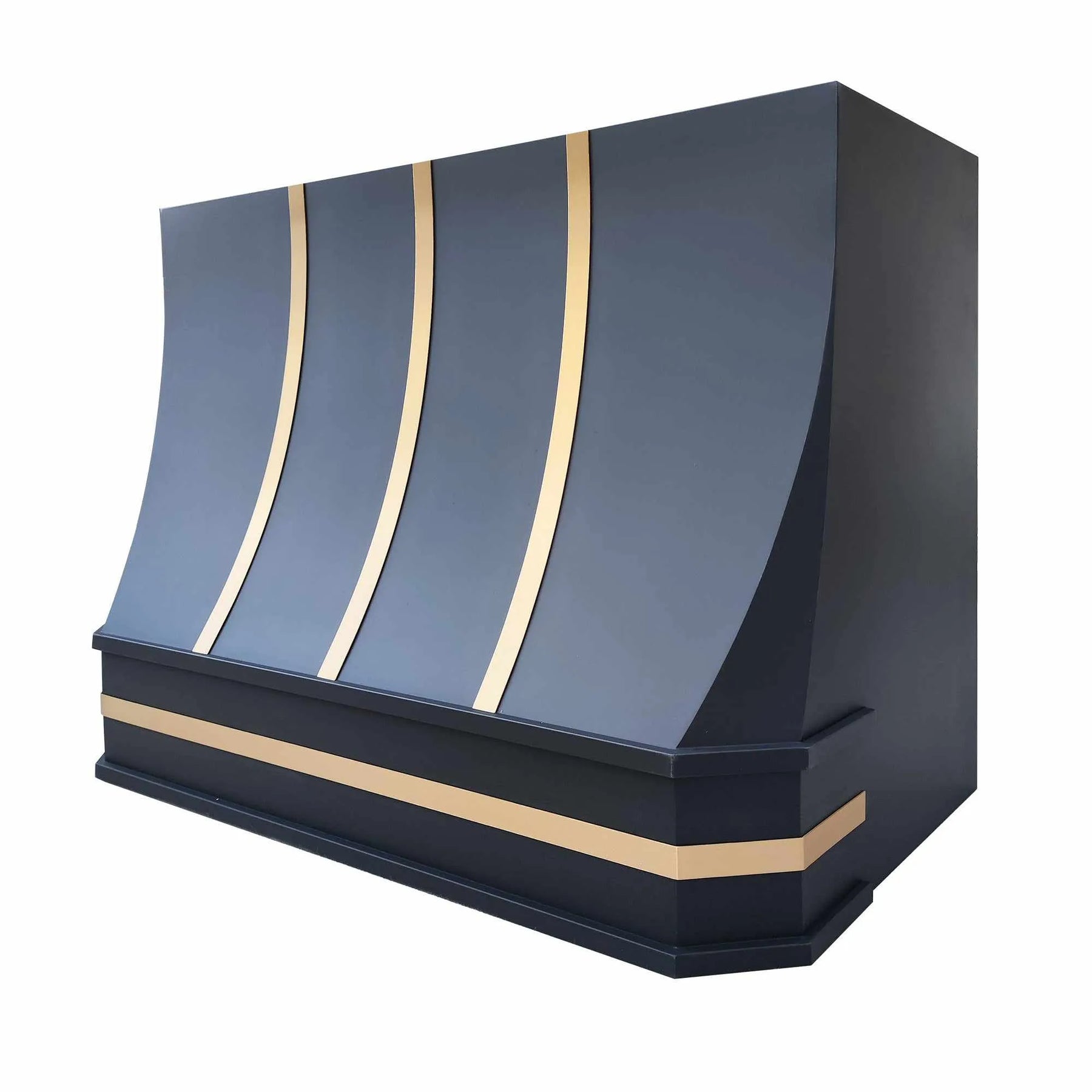 Fobest Custom Kitchen Hood with Brass Trims FSS-253-Stainless Steel Range Hood-Fobest