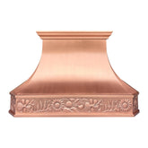 Fobest Custom Kitchen Hood with Sunflower Apron Design FCP-106-Copper Range Hood-Fobest