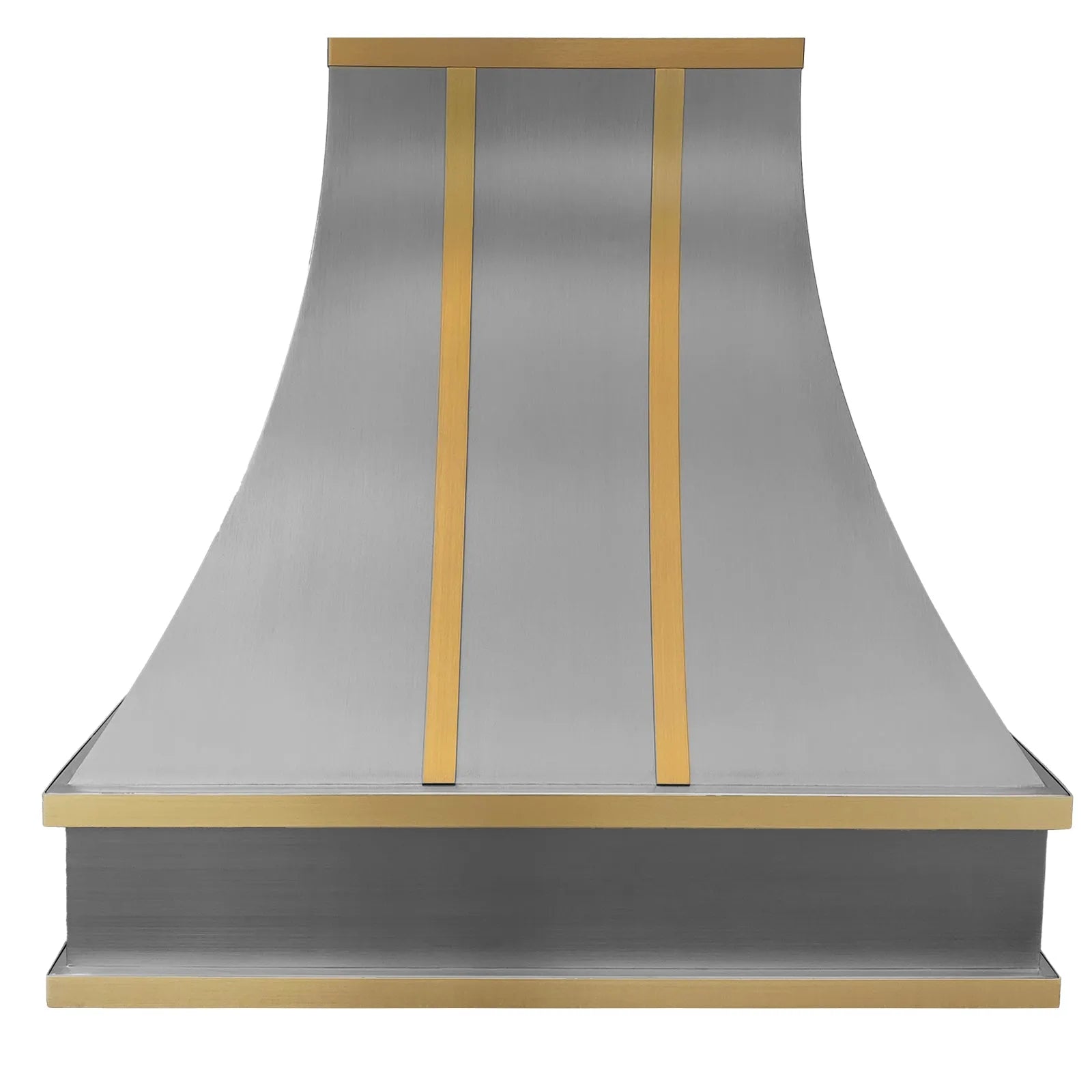Fobest Custom Luxury Kitchen Hood with Brass Bands FSS-415-Stainless Steel Range Hood-Fobest