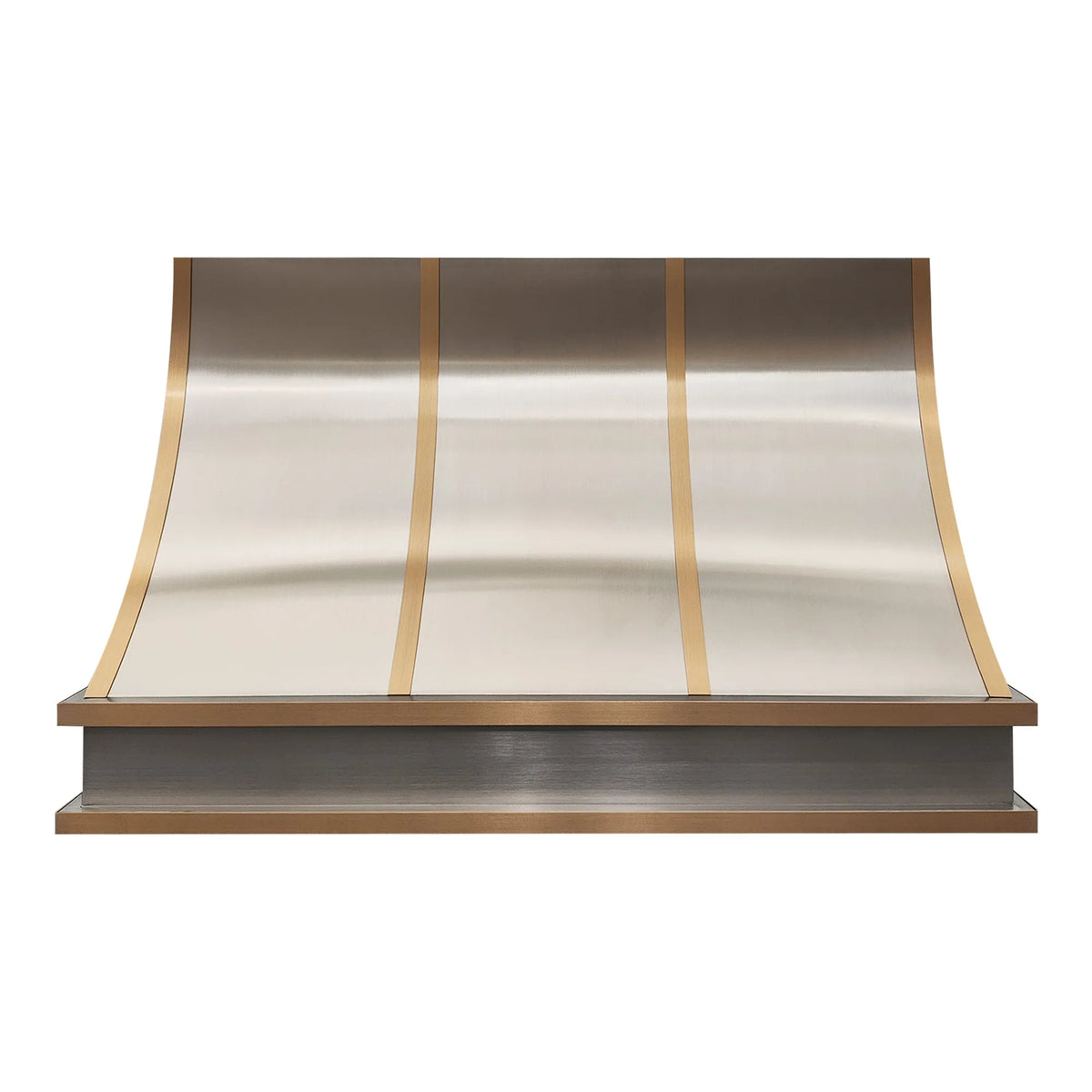 Fobest Custom Metal Range Hood In Stainless Steel and Brass Finish FSS-428-Stainless Steel Range Hood-Fobest