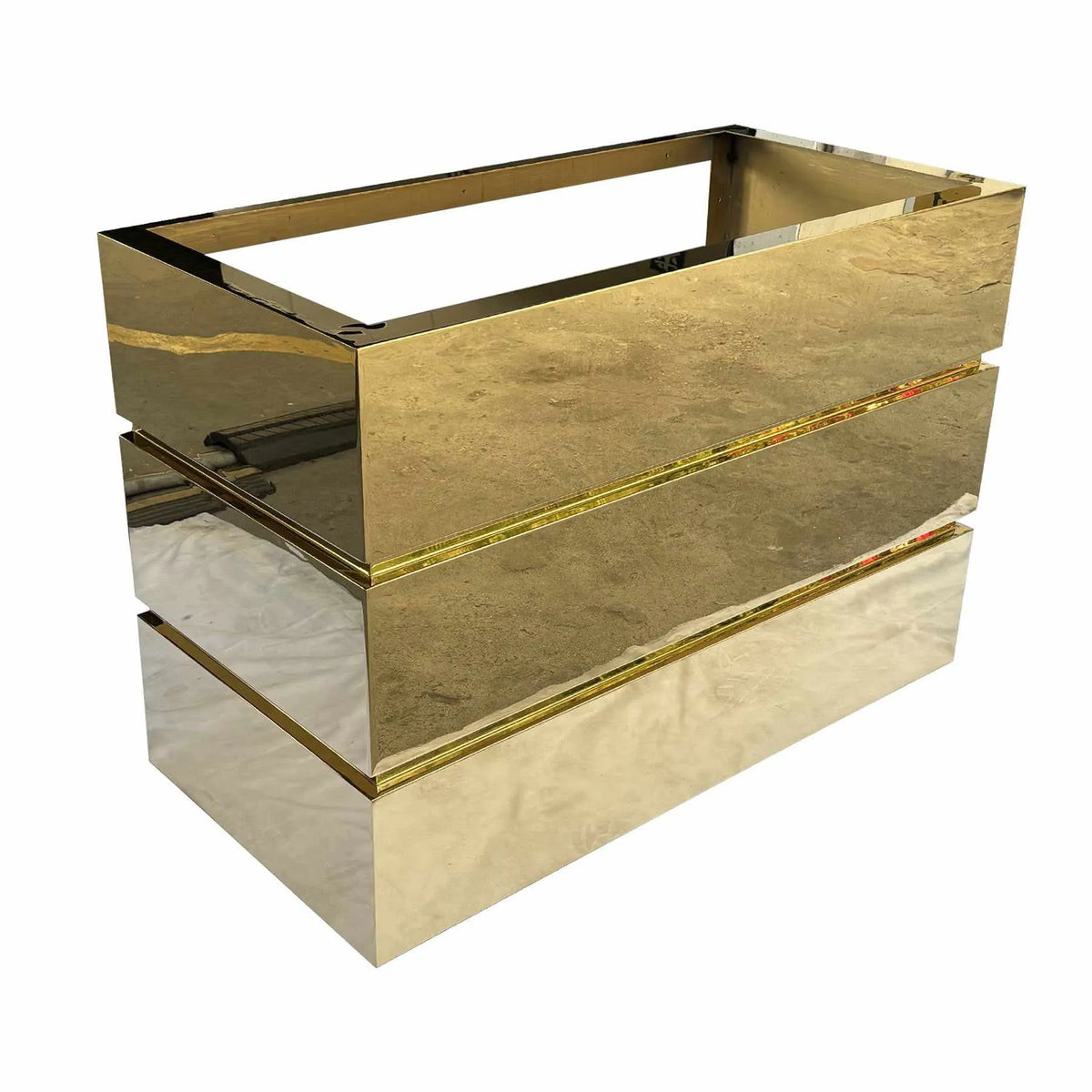 Fobest Custom Polished Brass Box Range Hood FSS-296-Stainless Steel Range Hood-Fobest
